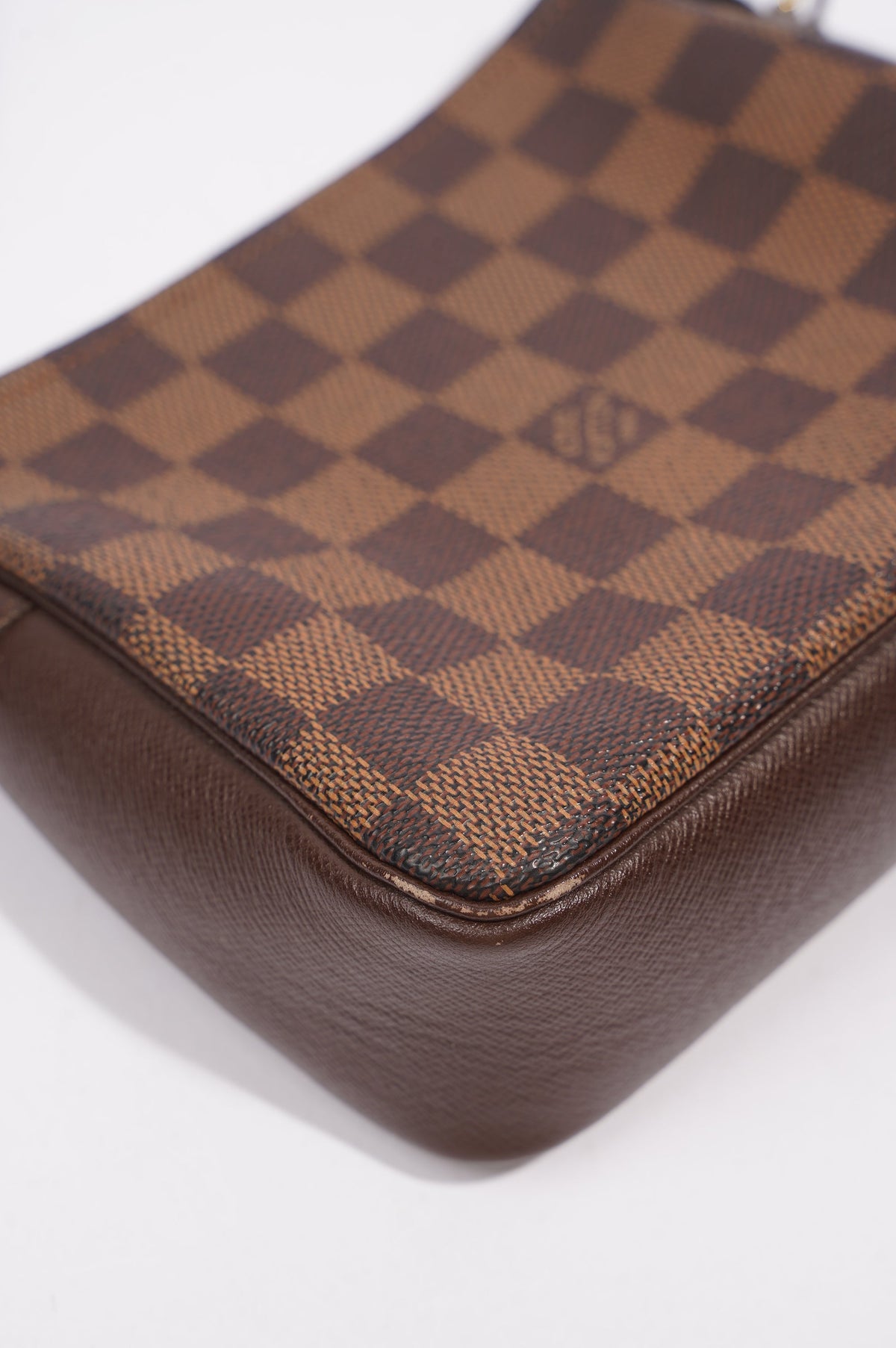 Louis Vuitton Trousse Make Up Pouch Damier Ebene / Brown Canvas