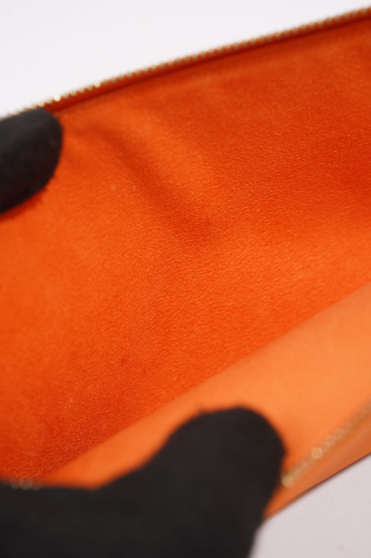 Louis Vuitton Pochette Orange Epi Leather