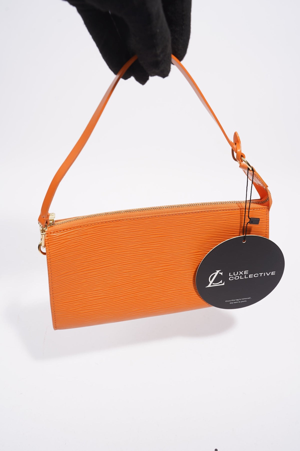 Louis Vuitton Pochette Orange Epi Leather
