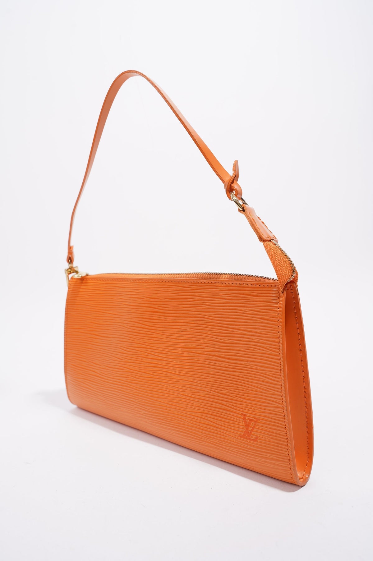 Louis Vuitton Pochette Orange Epi Leather