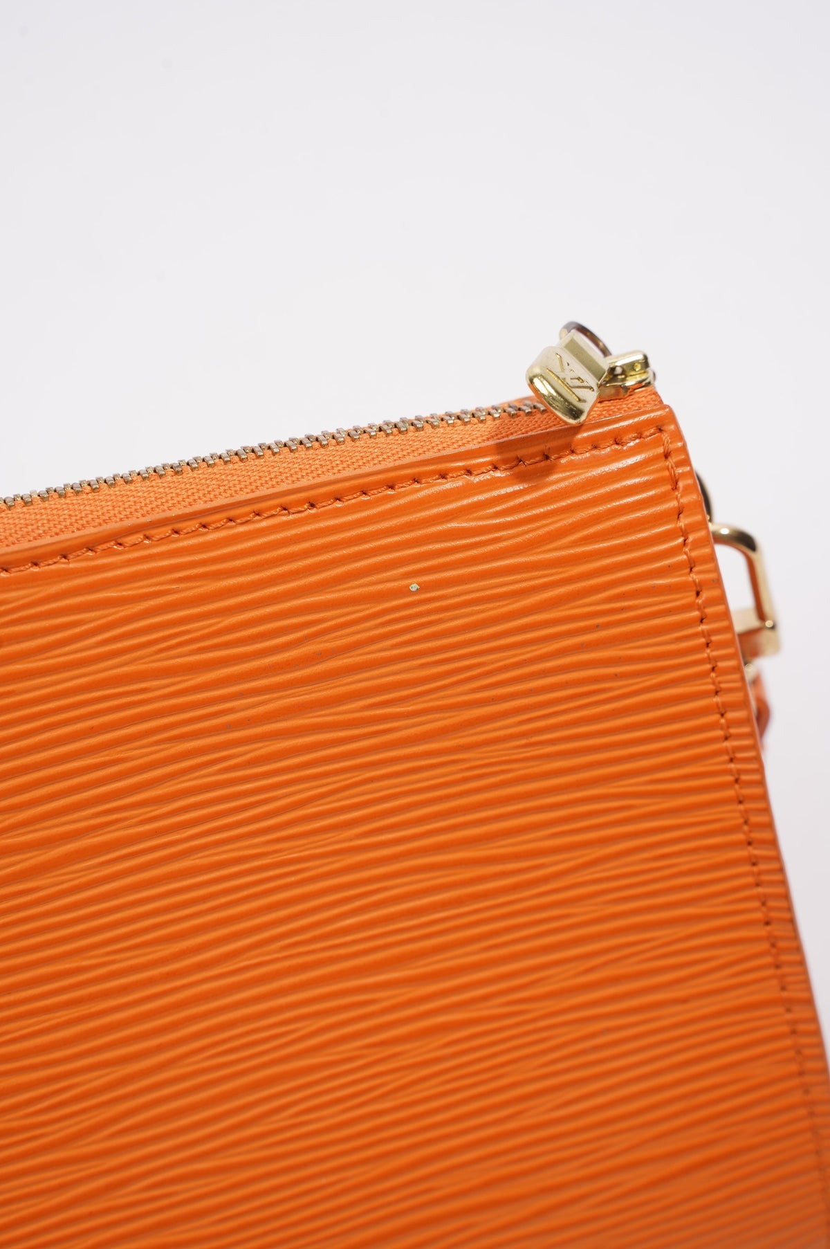 Louis Vuitton Pochette Orange Epi Leather