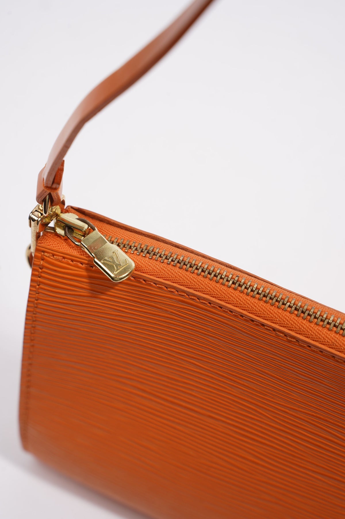 Louis Vuitton Pochette Orange Epi Leather