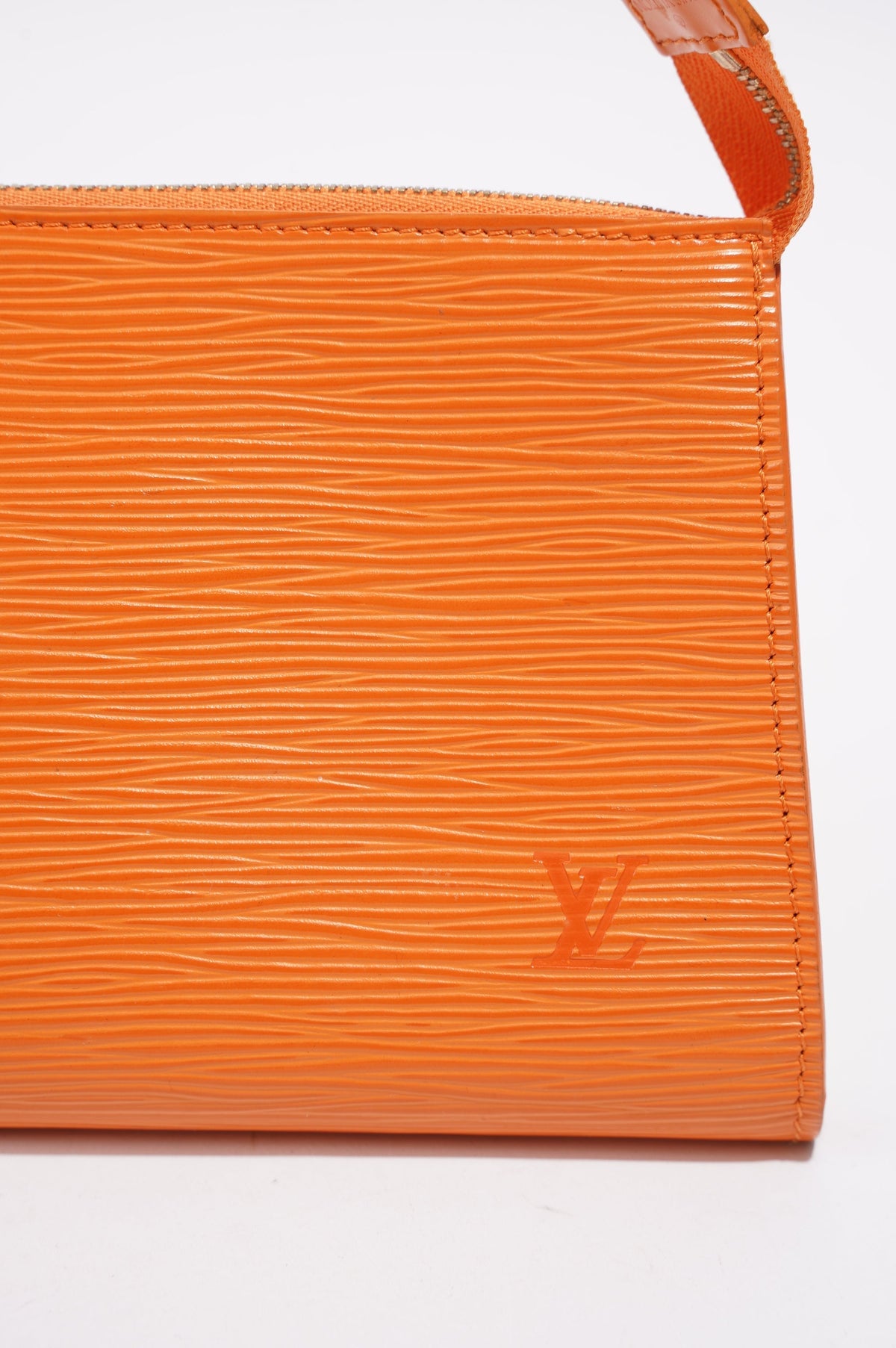 Louis Vuitton Pochette Orange Epi Leather