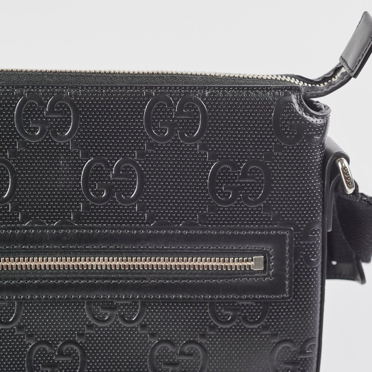 Gucci Mens Monogram Black Crossbody Bag