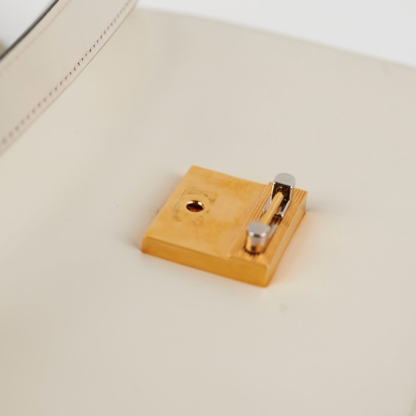 Gucci Lock Logo Cream Crossbody Bag