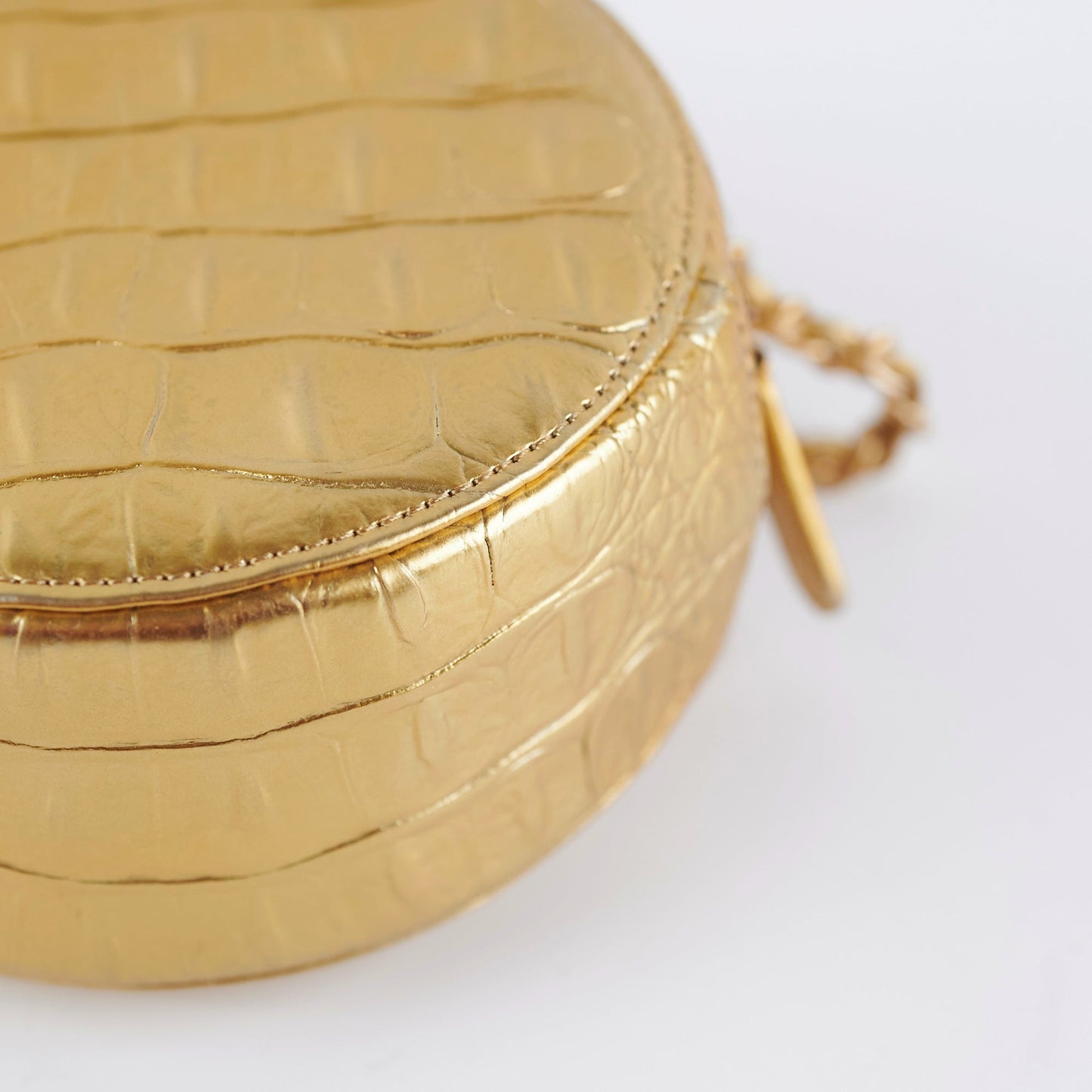 Chanel Round Crossbody Bag Gold