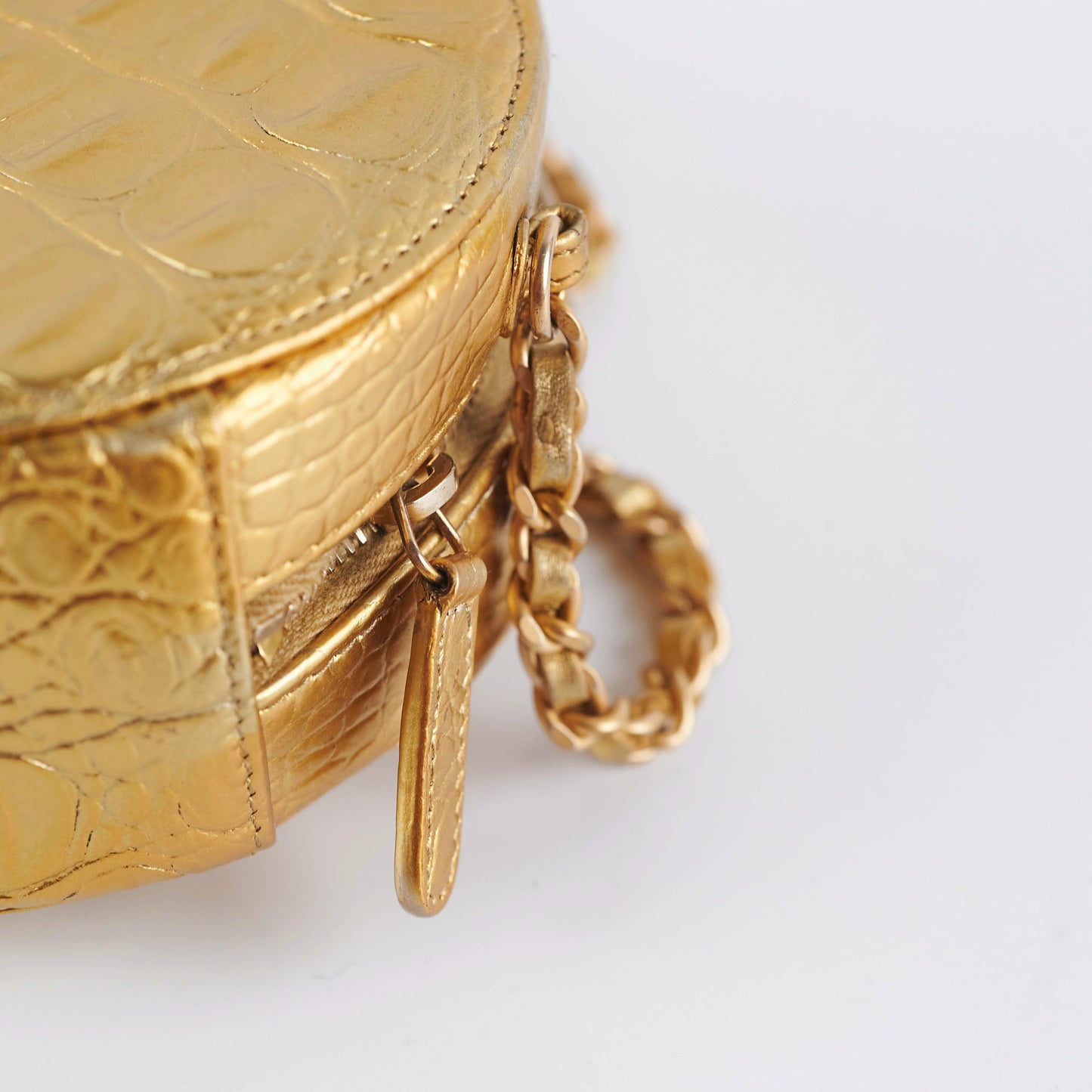 Chanel Round Crossbody Bag Gold