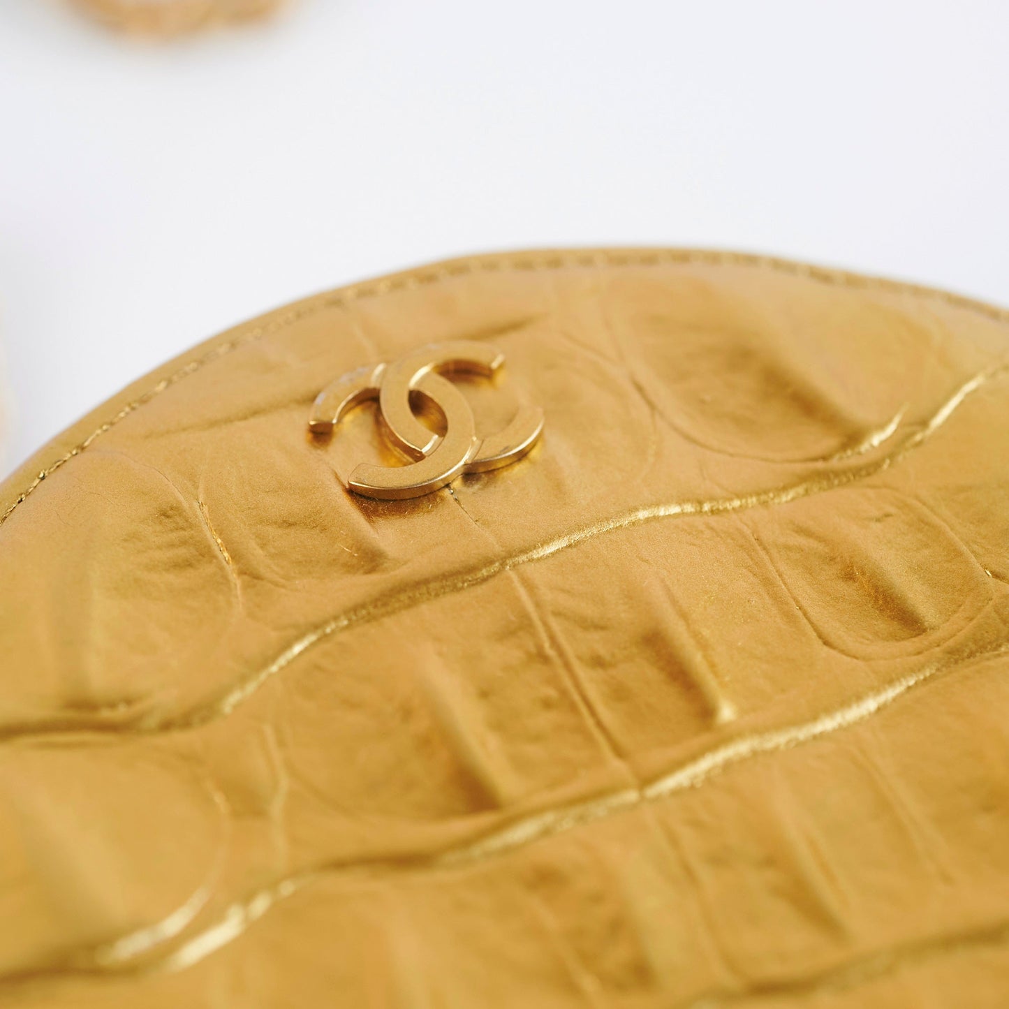 Chanel Round Crossbody Bag Gold