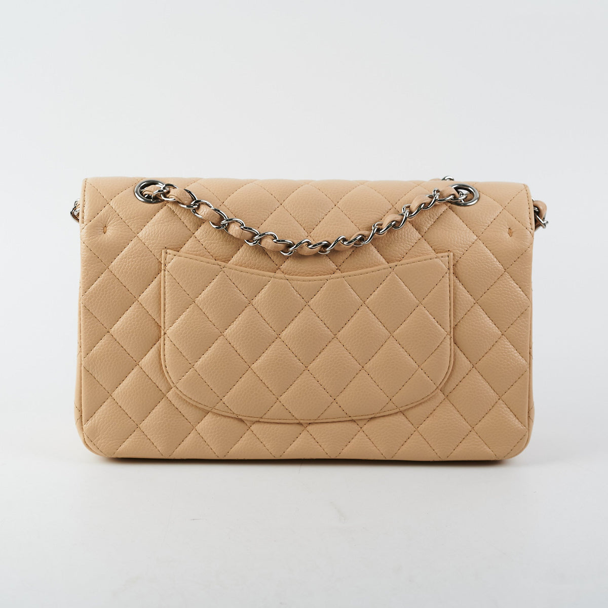 Chanel Quilted Classic Flap Medium Large Beige
