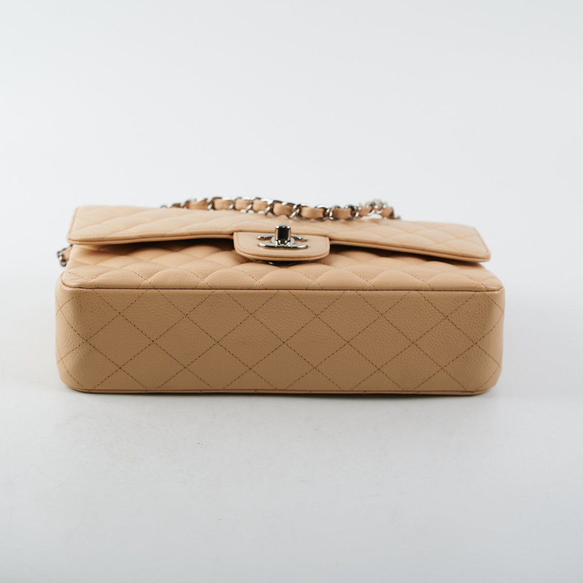 Chanel Quilted Classic Flap Medium Large Beige