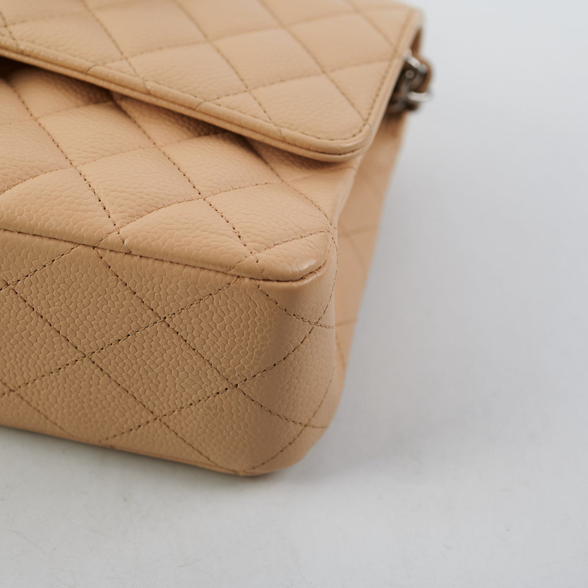 Chanel Quilted Classic Flap Medium Large Beige