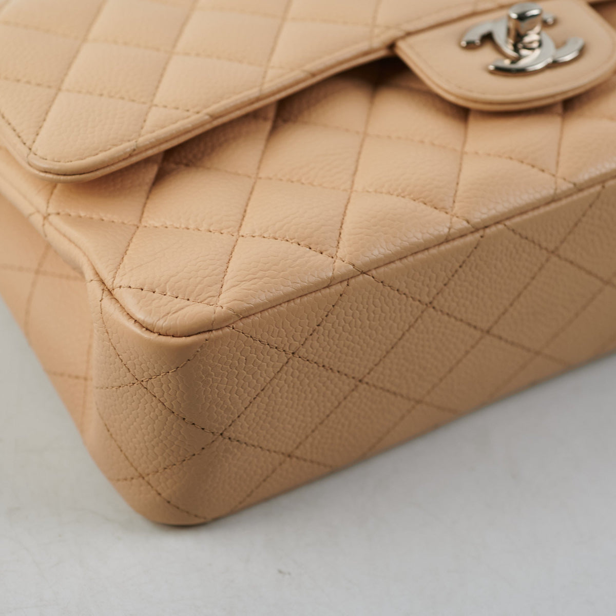 Chanel Quilted Classic Flap Medium Large Beige