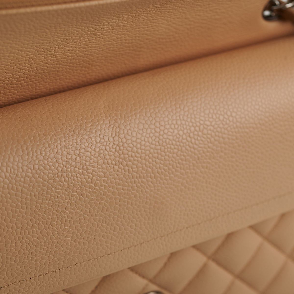 Chanel Quilted Classic Flap Medium Large Beige