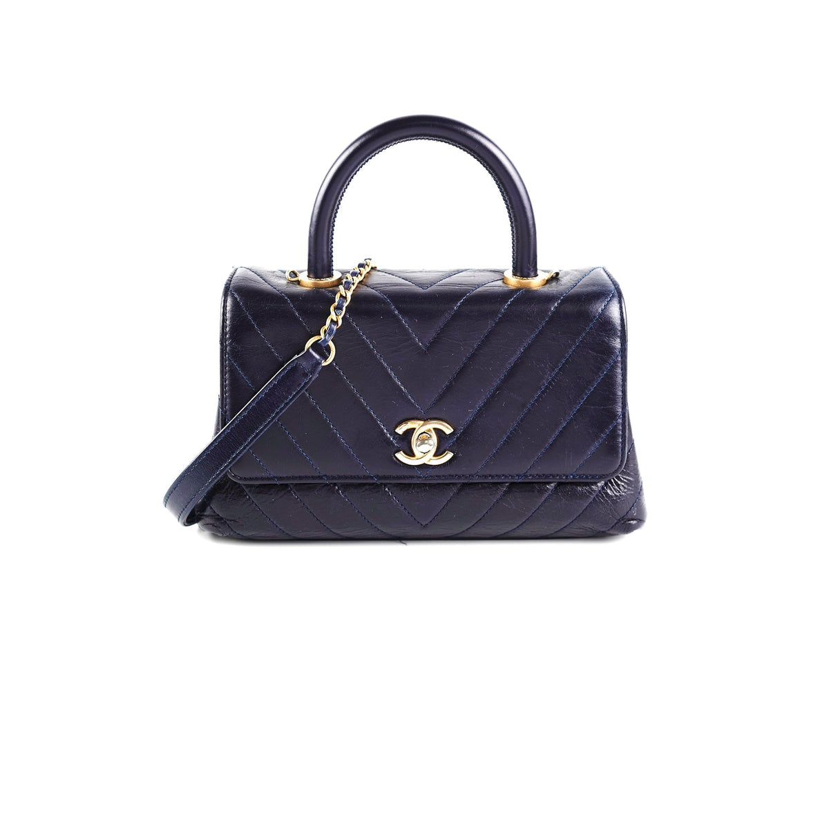 Chanel Small Coco Handle Dark Navy