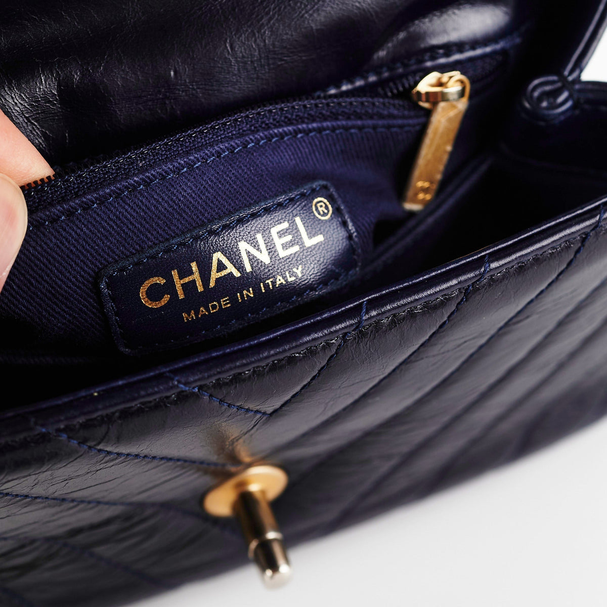 Chanel Small Coco Handle Dark Navy