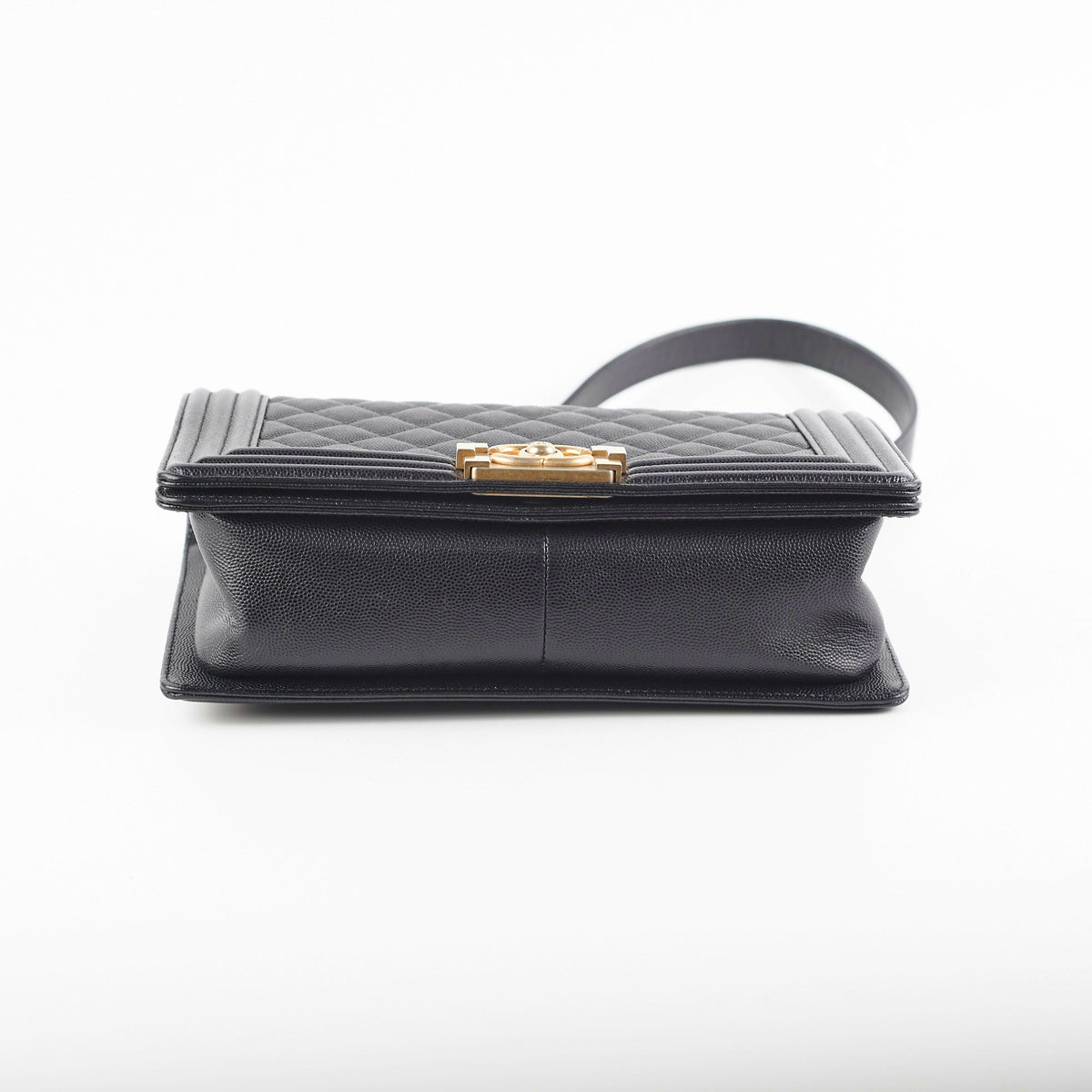 Chanel Old Medium Boy Black Caviar Bag