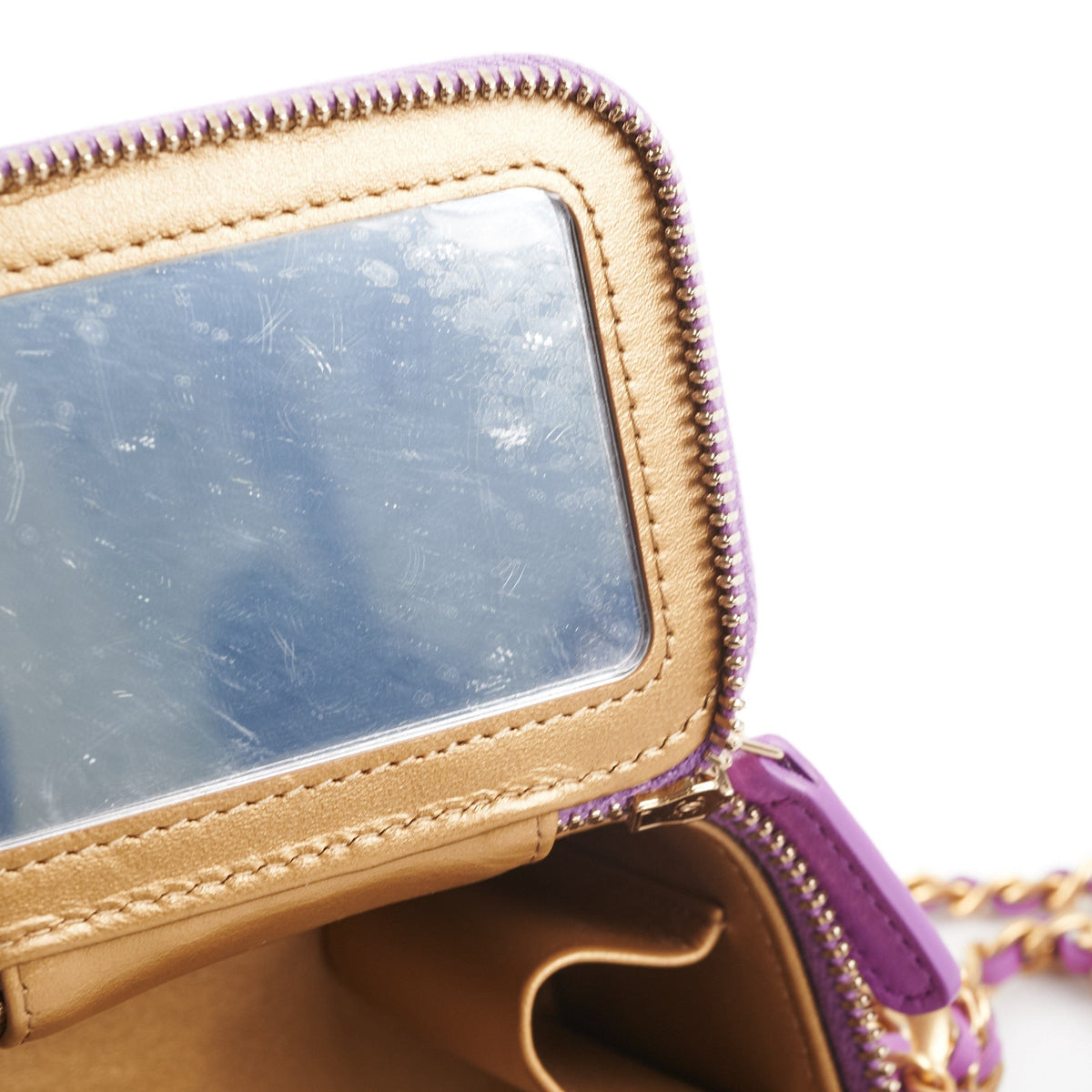 Chanel Pearl Crush Mini Vanity Case Purple