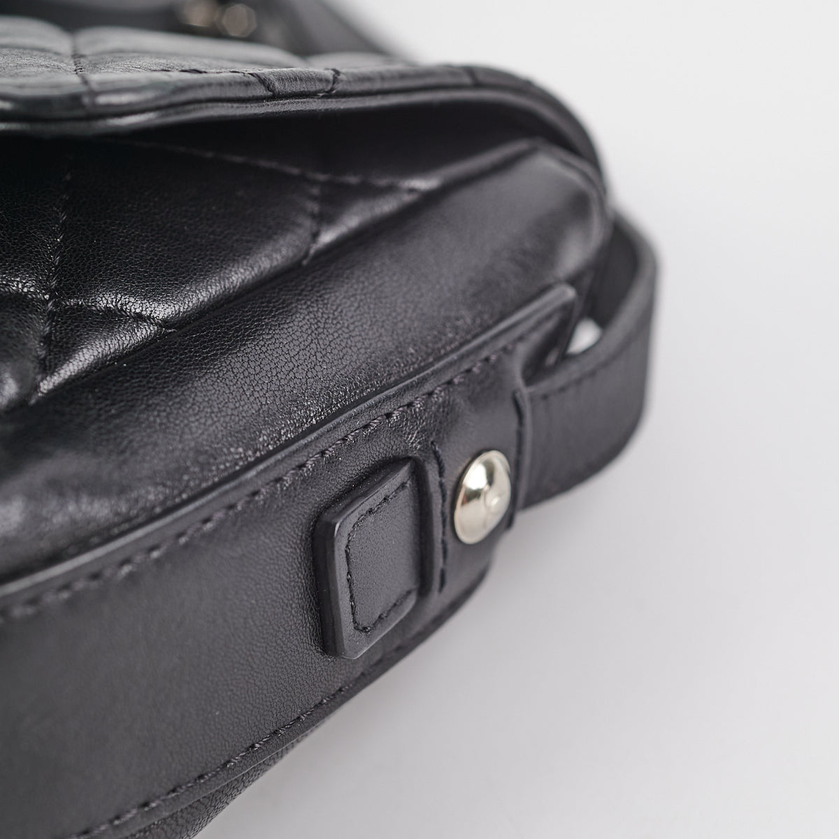 Chanel Quilted Sheriffs Star Square Black