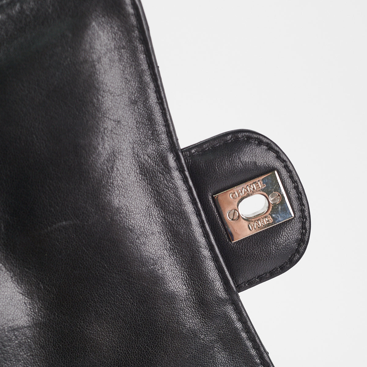Chanel Quilted Sheriffs Star Square Black