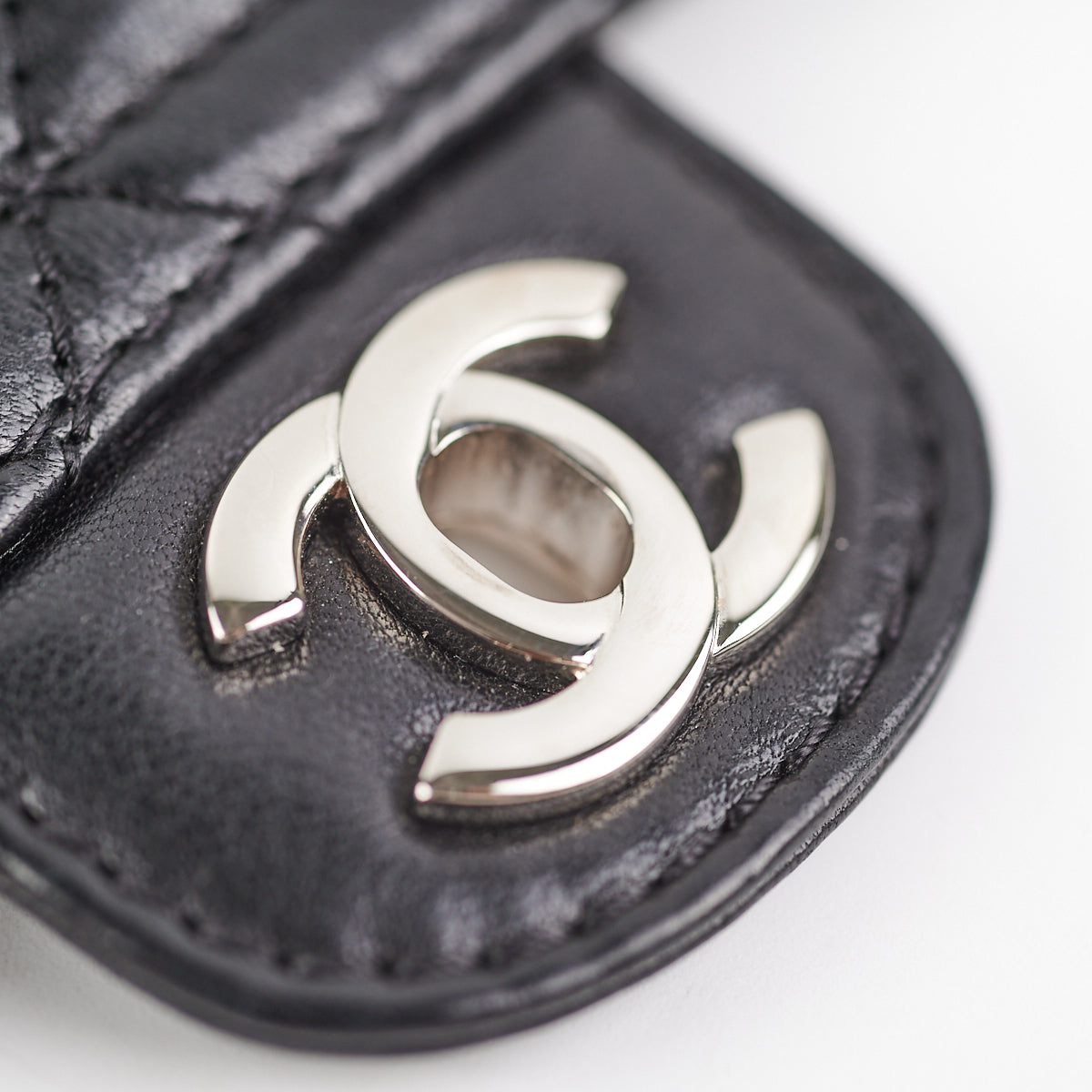 Chanel Quilted Sheriffs Star Square Black