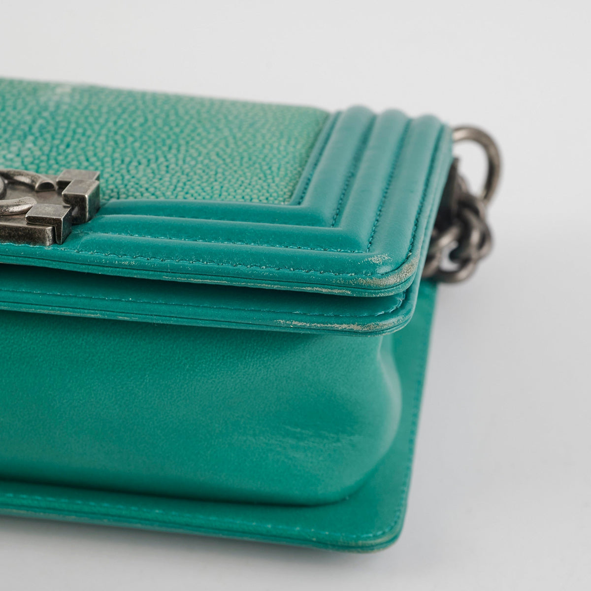 Chanel Small Turqoise Stingray Boy