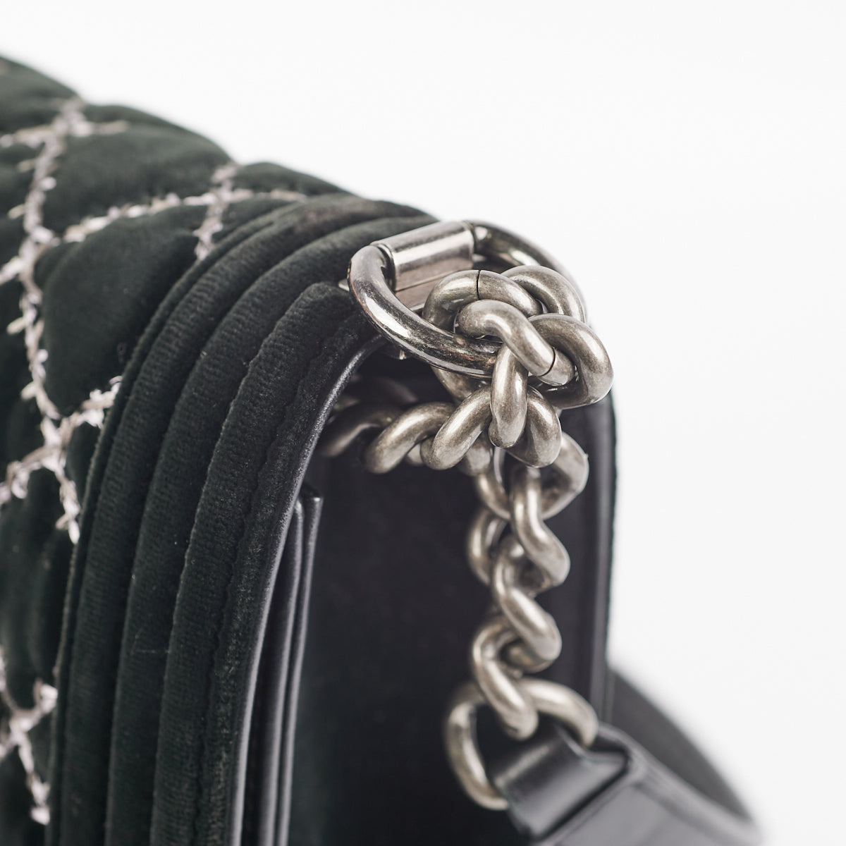 Chanel New Medium Boy Velvet Black