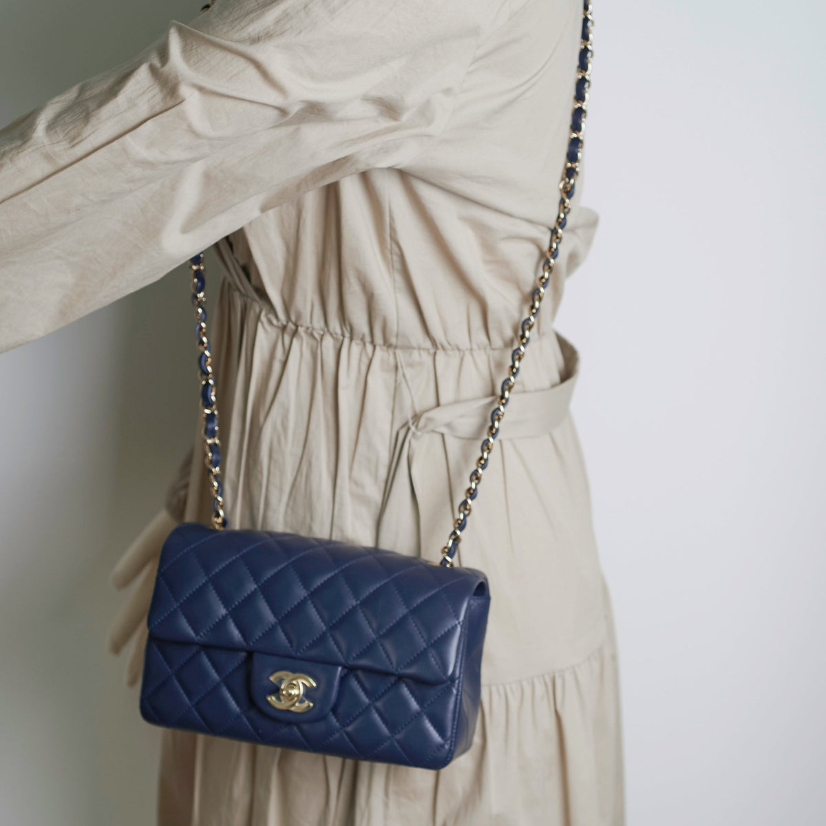 Chanel Mini Rectangular Navy