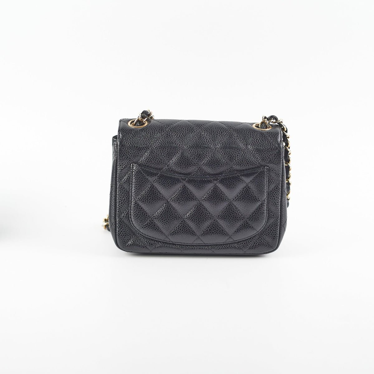Chanel Mini Square Caviar Bag GHW Black