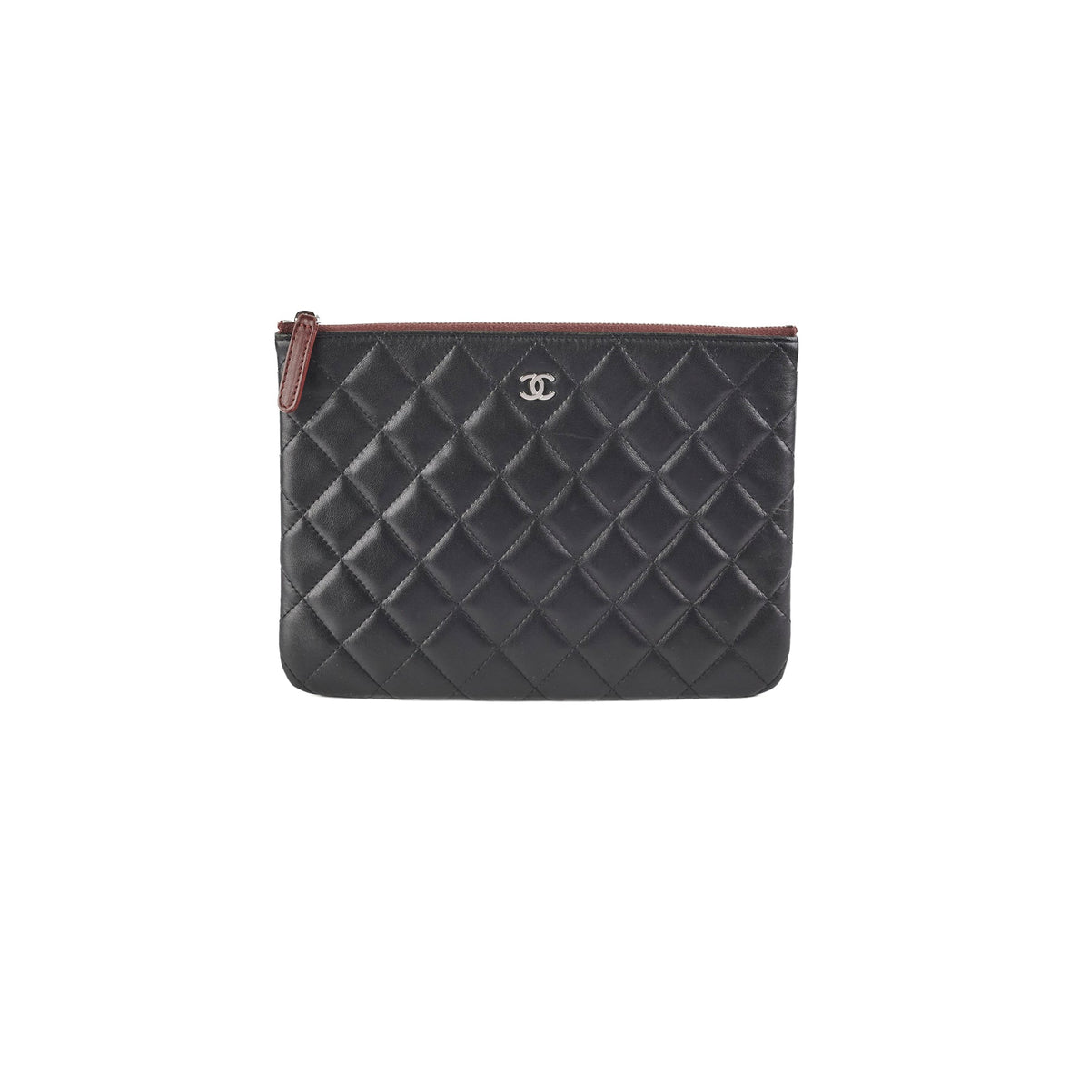 Chanel Small O Case Black Lambskin