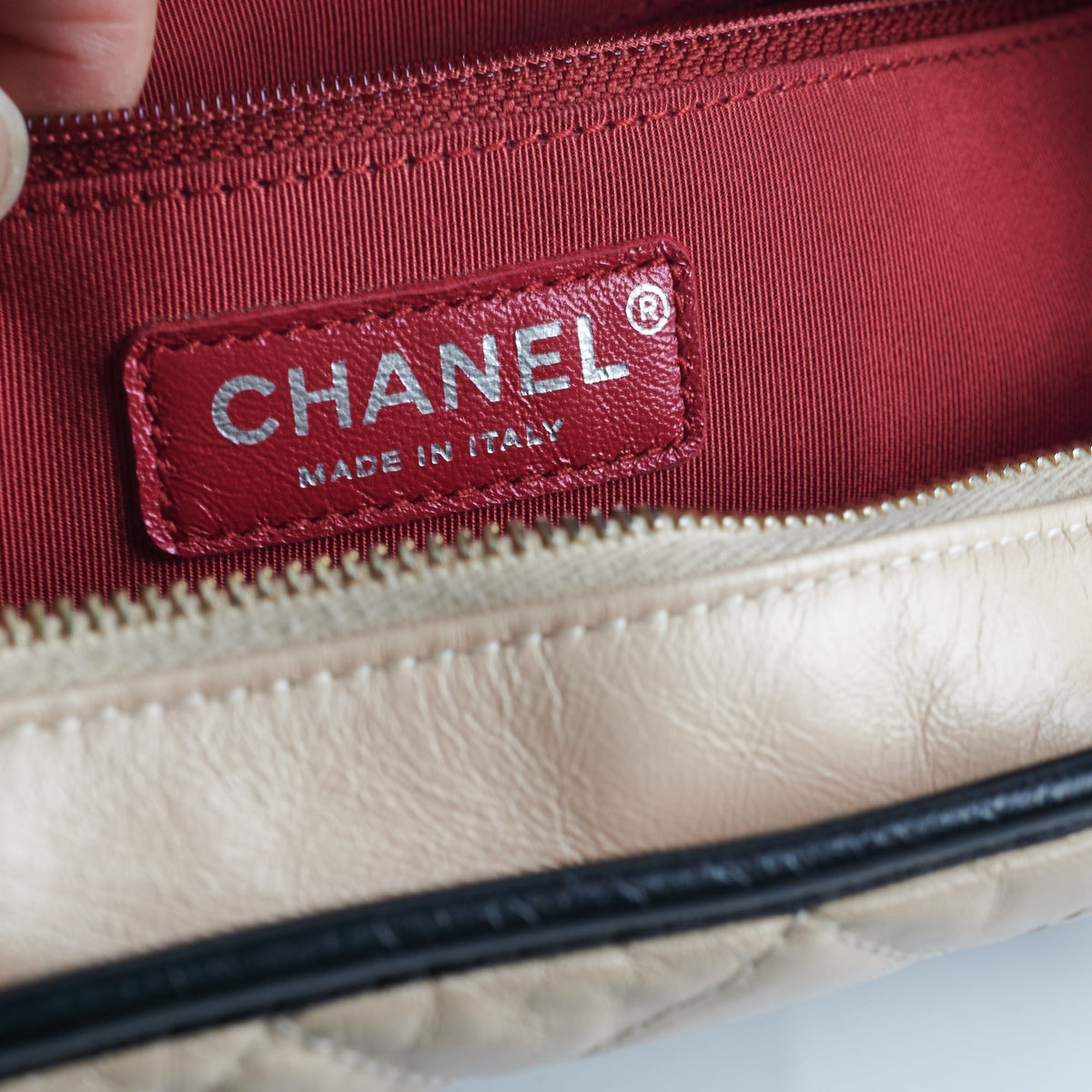 Chanel Medium Gabrielle Beige Black