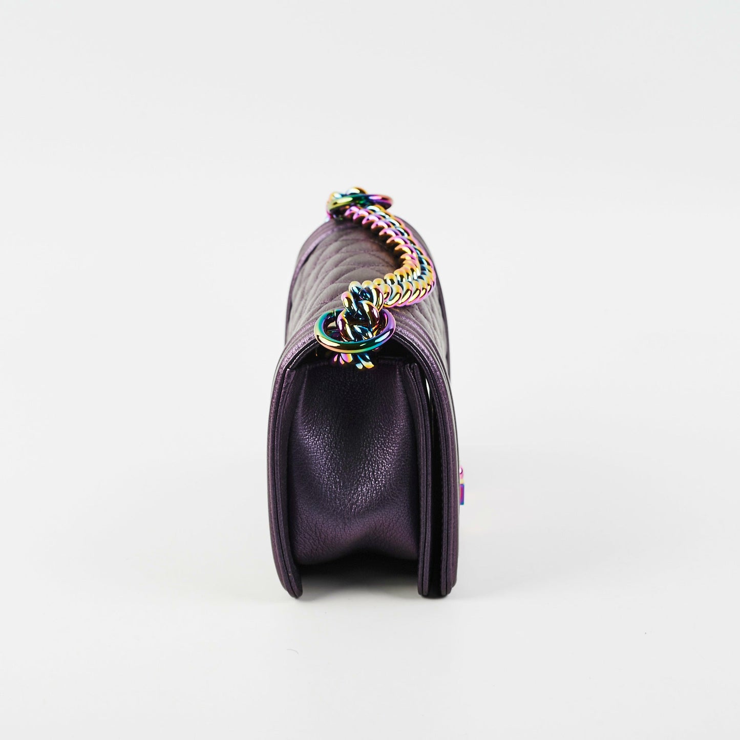 Chanel Small Boy Iridescent Purple Shoulder Bag