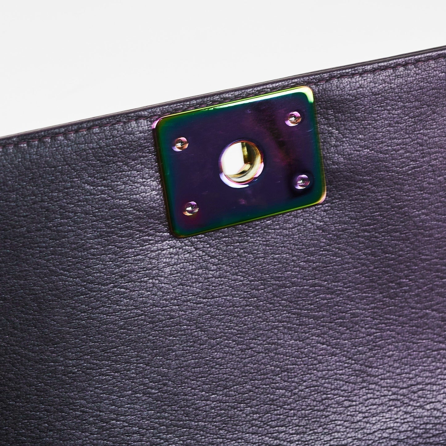 Chanel Small Boy Iridescent Purple Shoulder Bag