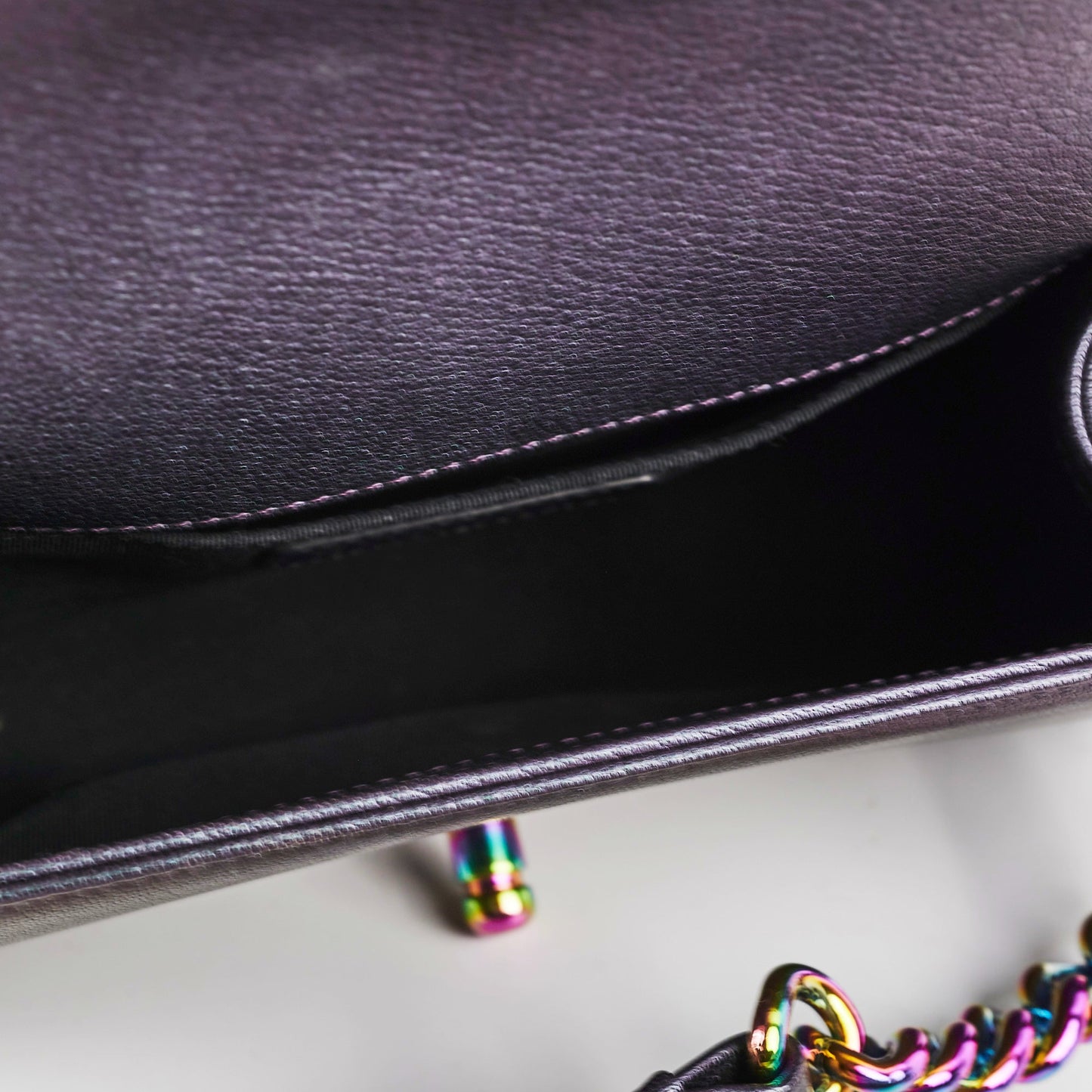 Chanel Small Boy Iridescent Purple Shoulder Bag