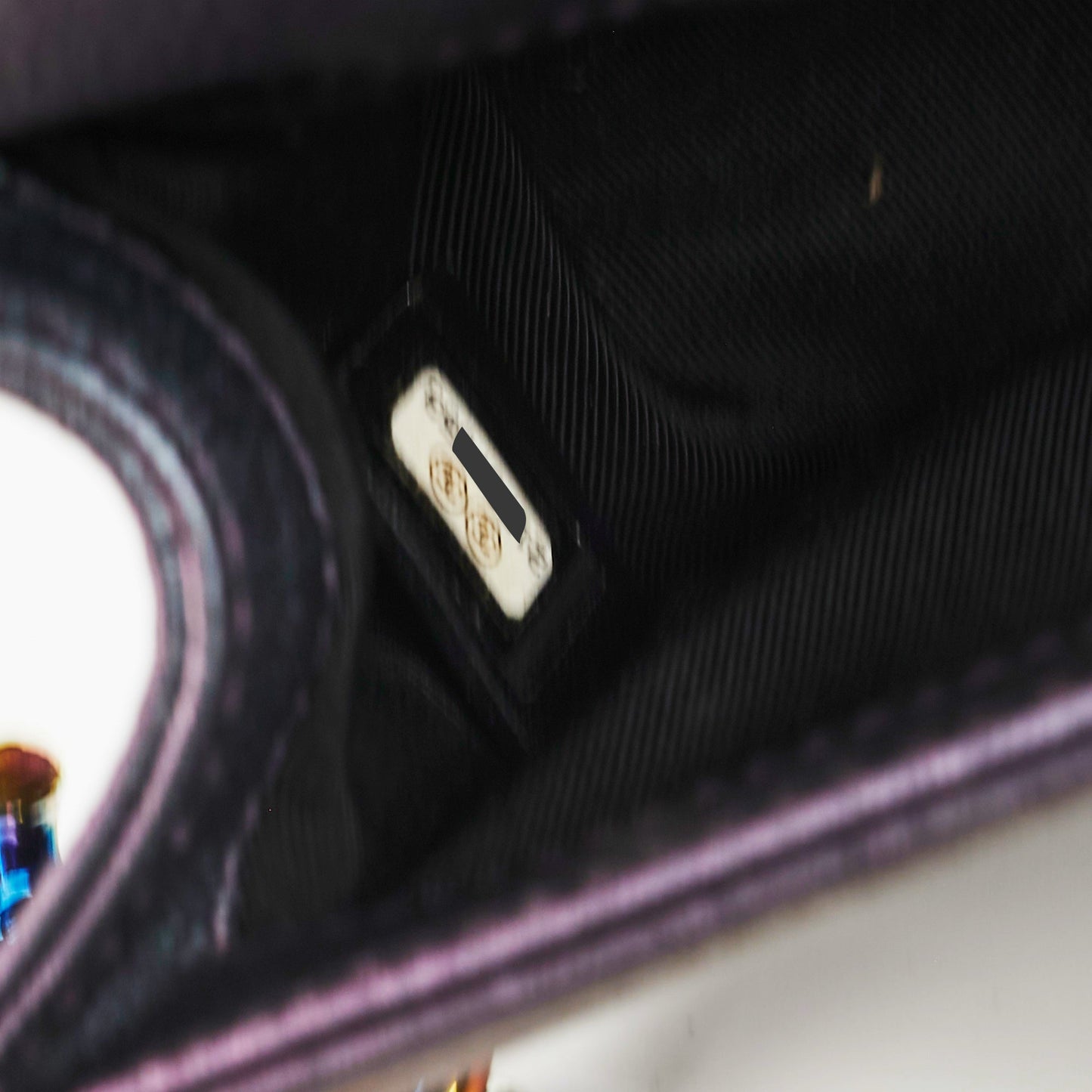 Chanel Small Boy Iridescent Purple Shoulder Bag