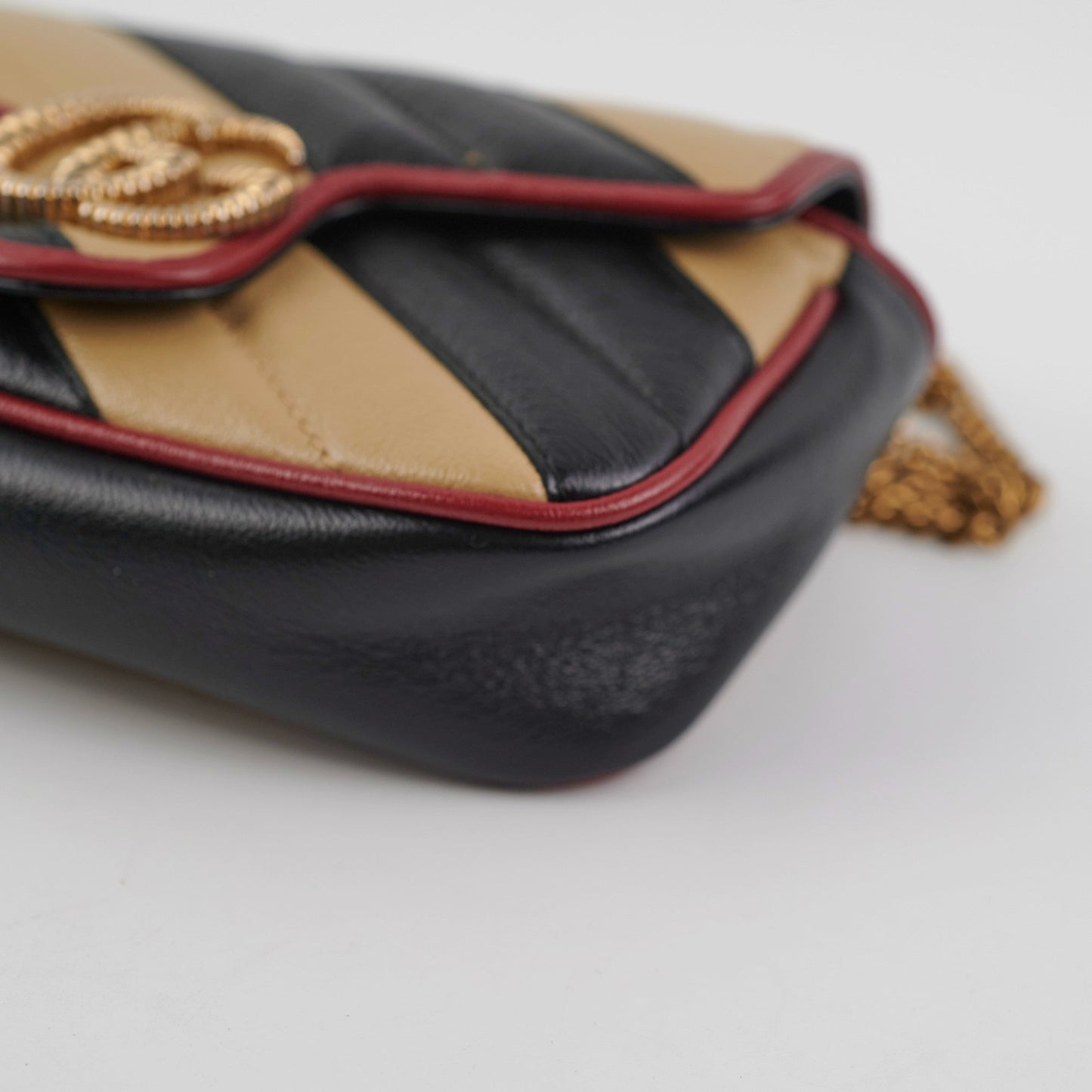 Gucci Super Mini Marmont Tri Colour Crossbody Bag