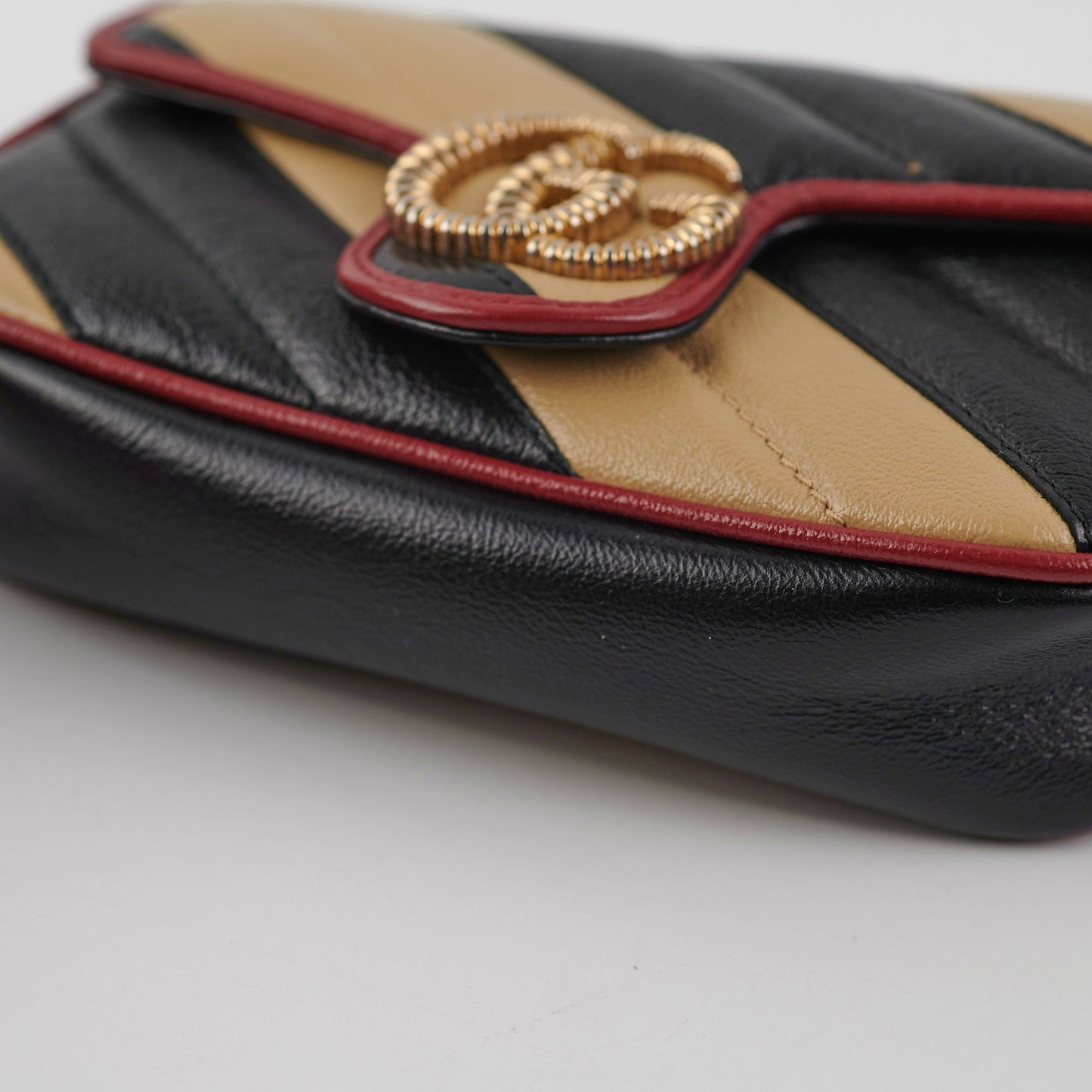 Gucci Super Mini Marmont Tri Colour Crossbody Bag