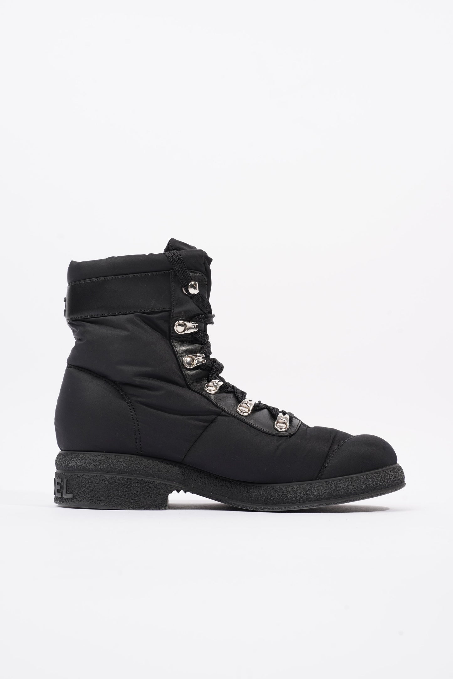 Chanel Coco Neige Black Nylon EU 37 UK 4