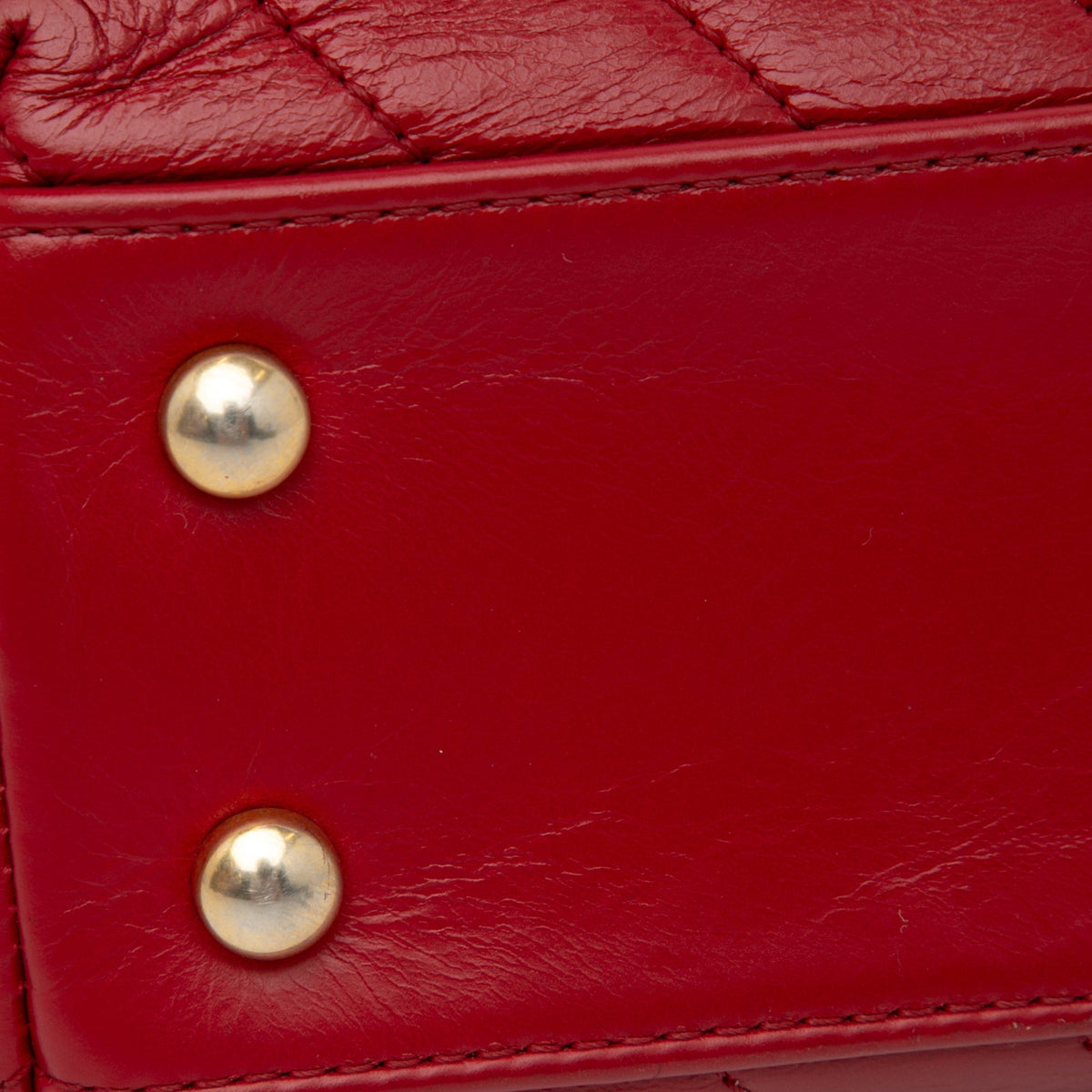 Red Chanel Small Lambskin Chevron Coco Top Handle Bag Satchel
