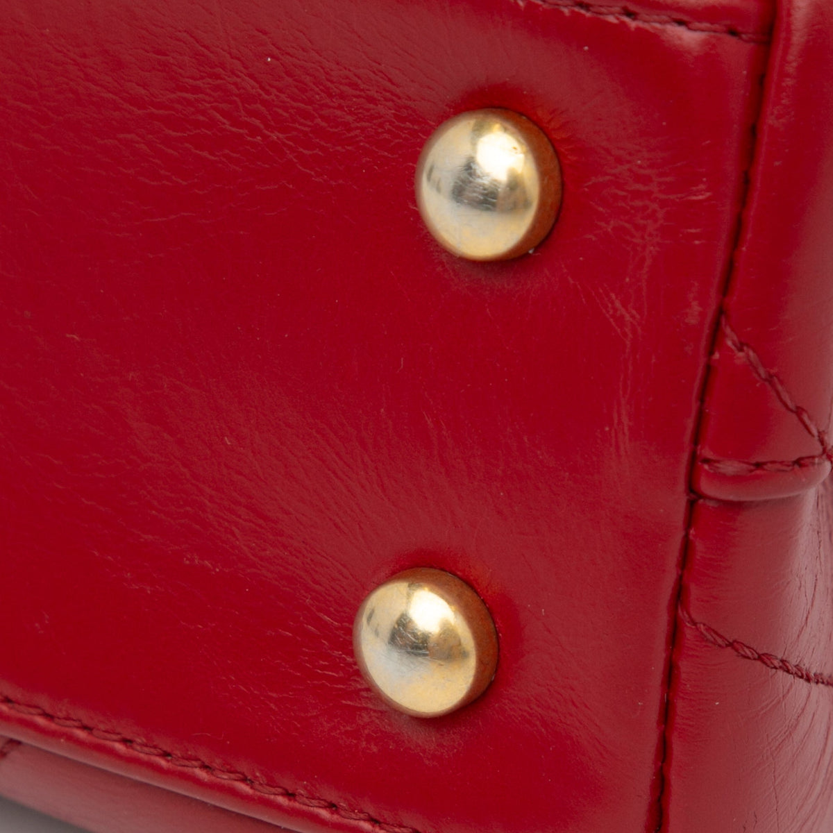 Red Chanel Small Lambskin Chevron Coco Top Handle Bag Satchel