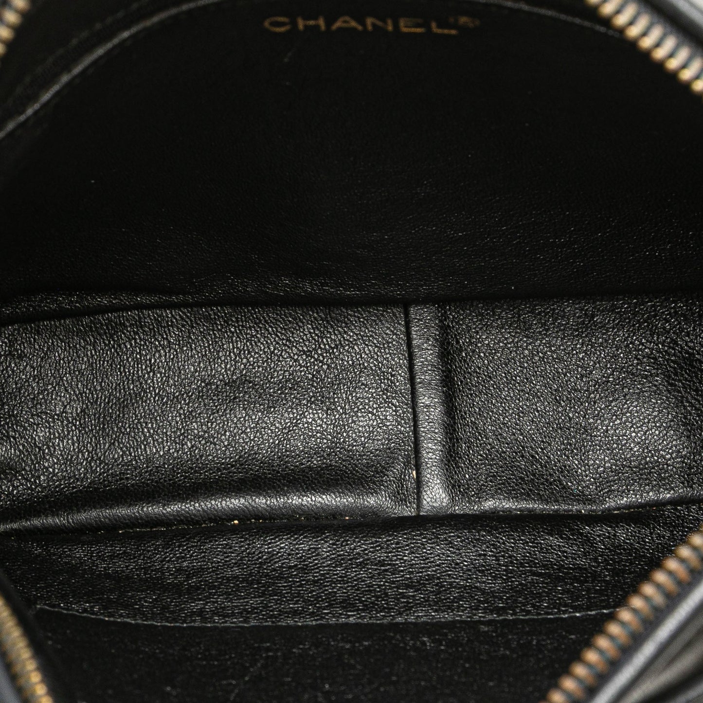 Black Chanel CC Chevron Quilted Lambskin Tassel Camera Case Crossbody Bag