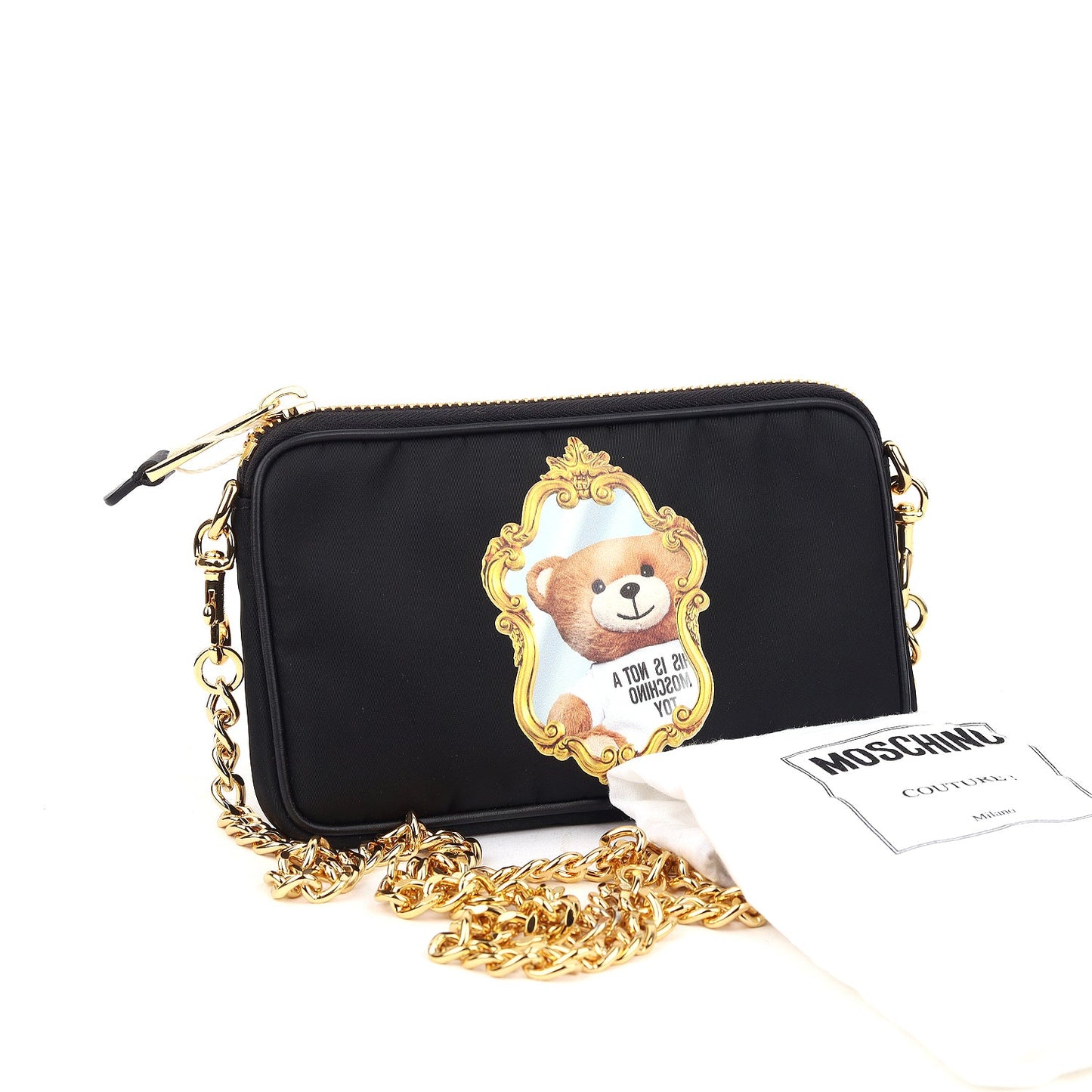 Moschino Teddy Mirror Nylon Crossbody Bag