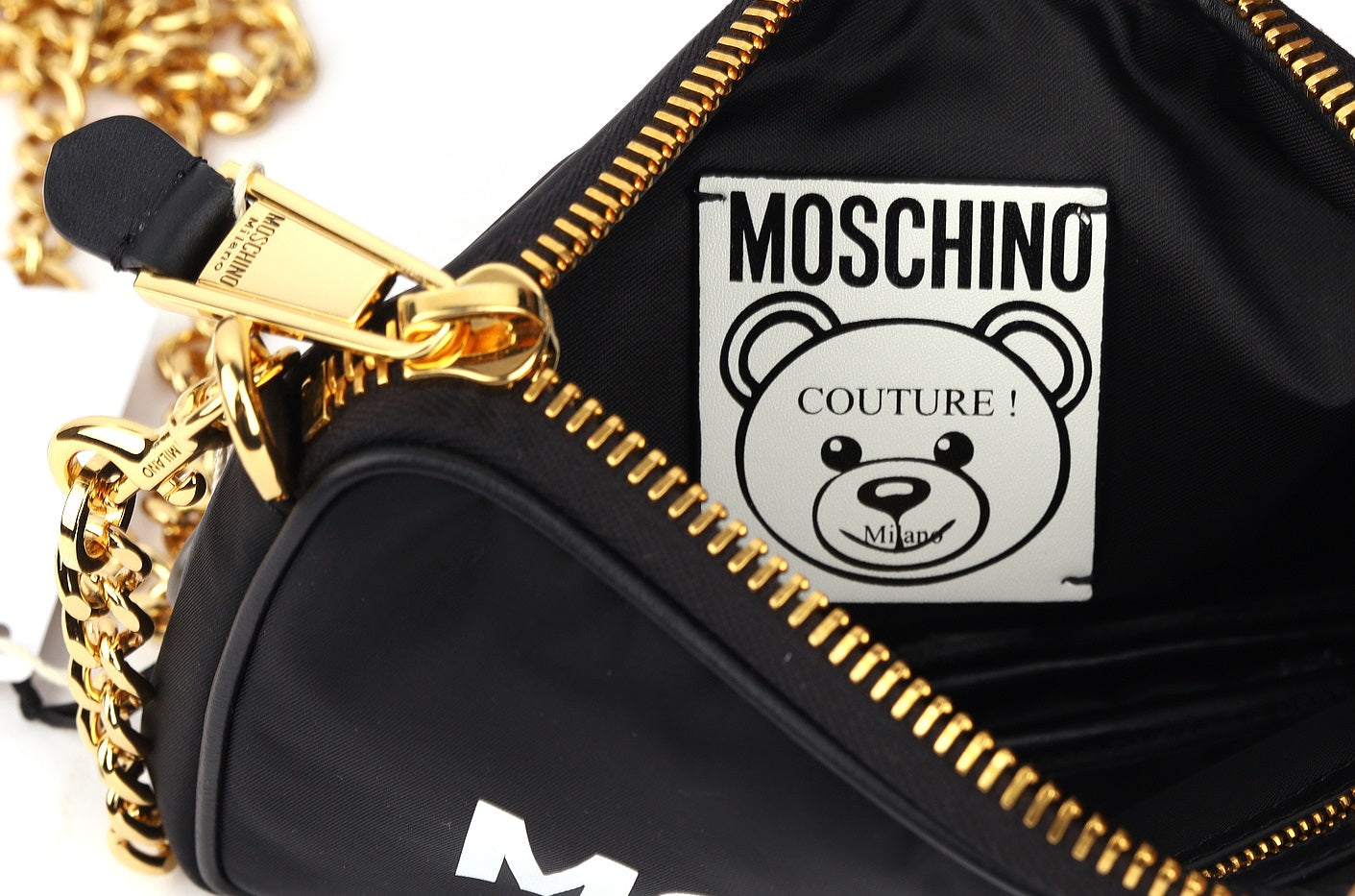 Moschino Teddy Mirror Nylon Crossbody Bag