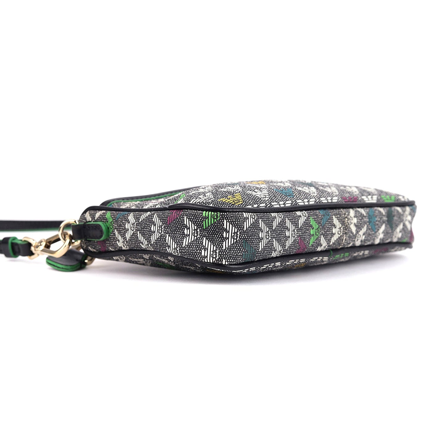 Emporio Armani Grey Multi-color Monogram Crossbody