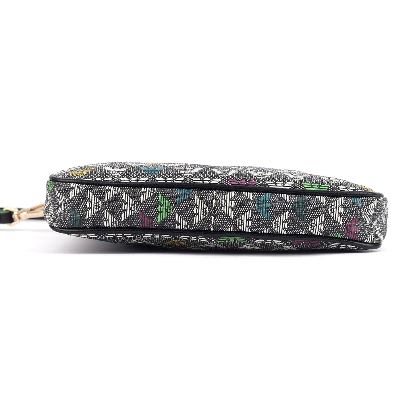 Emporio Armani Grey Multi-color Monogram Crossbody