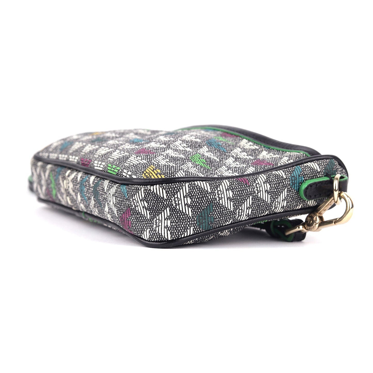Emporio Armani Grey Multi-color Monogram Crossbody