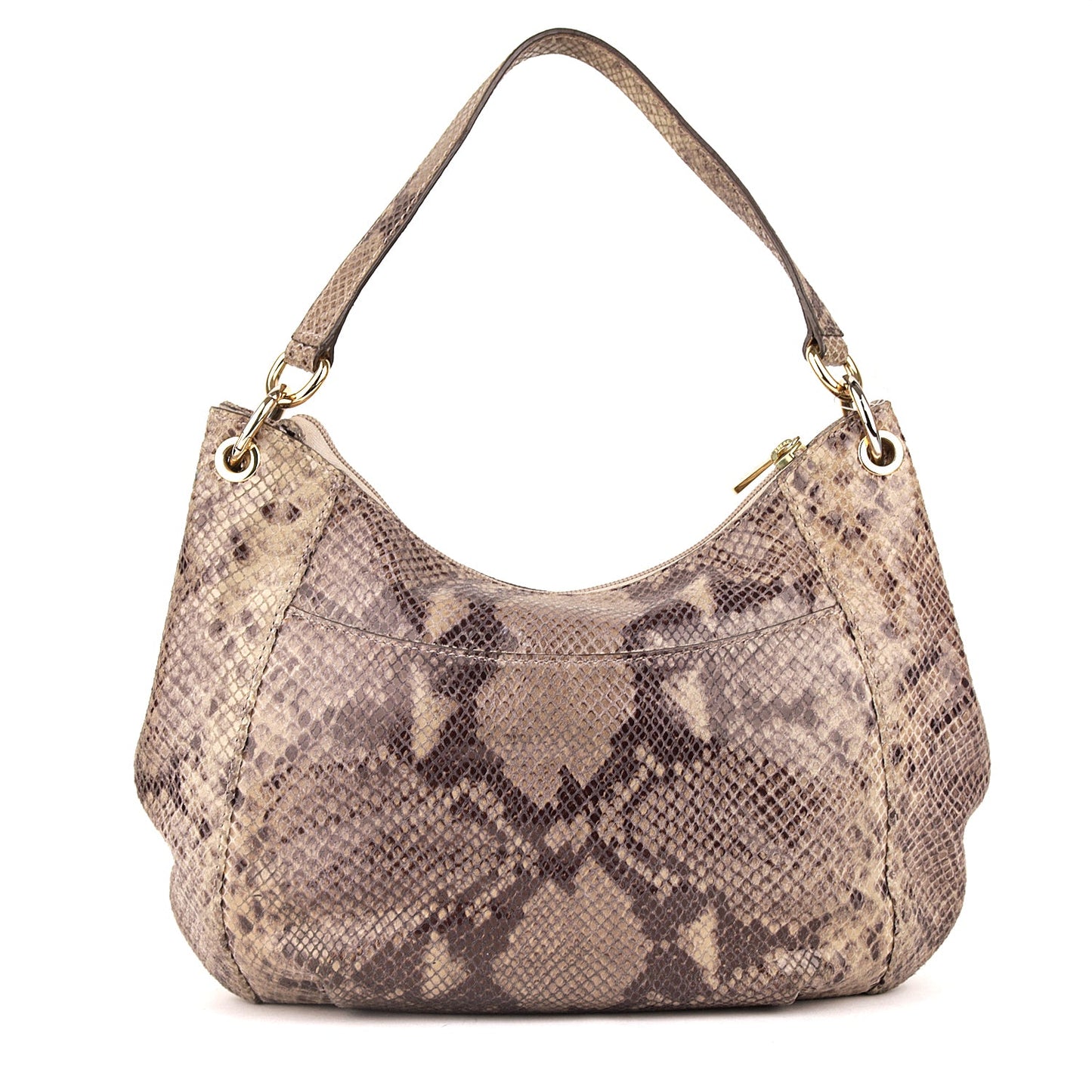 Michael Kors Grey/Black Python Embossed Leather Crossbody Bag