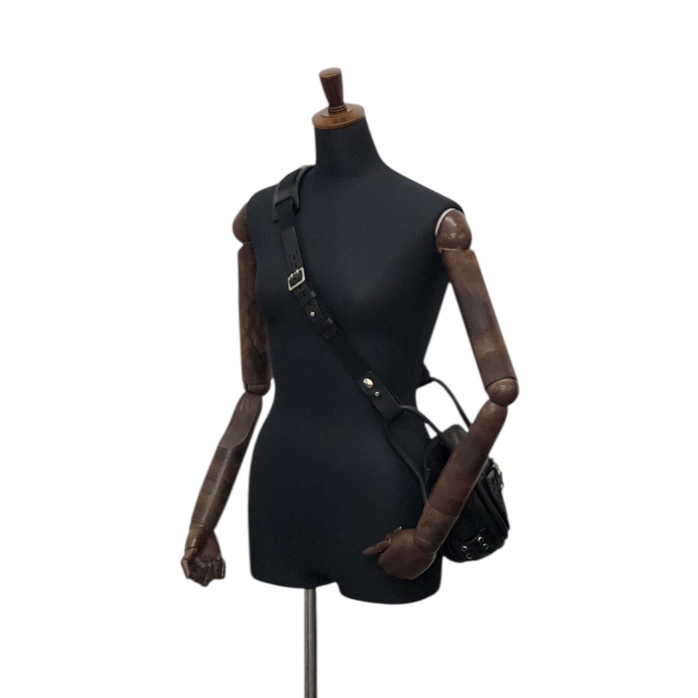 Christian Dior Cannage Round Shoulder bag Black Vintage kb2urx