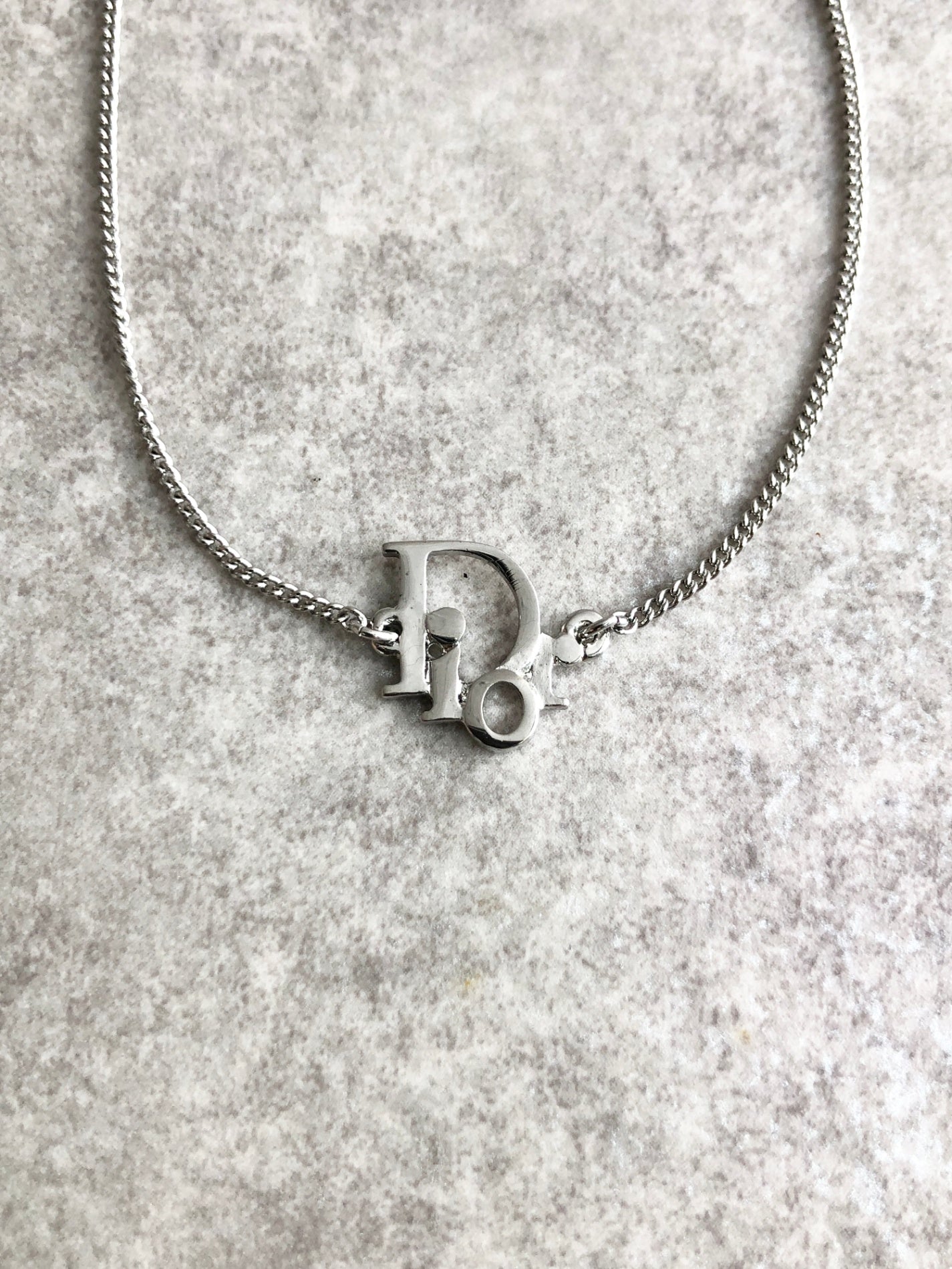 Christian Dior Logo Motif Bracelet Silver Vintage absmmc