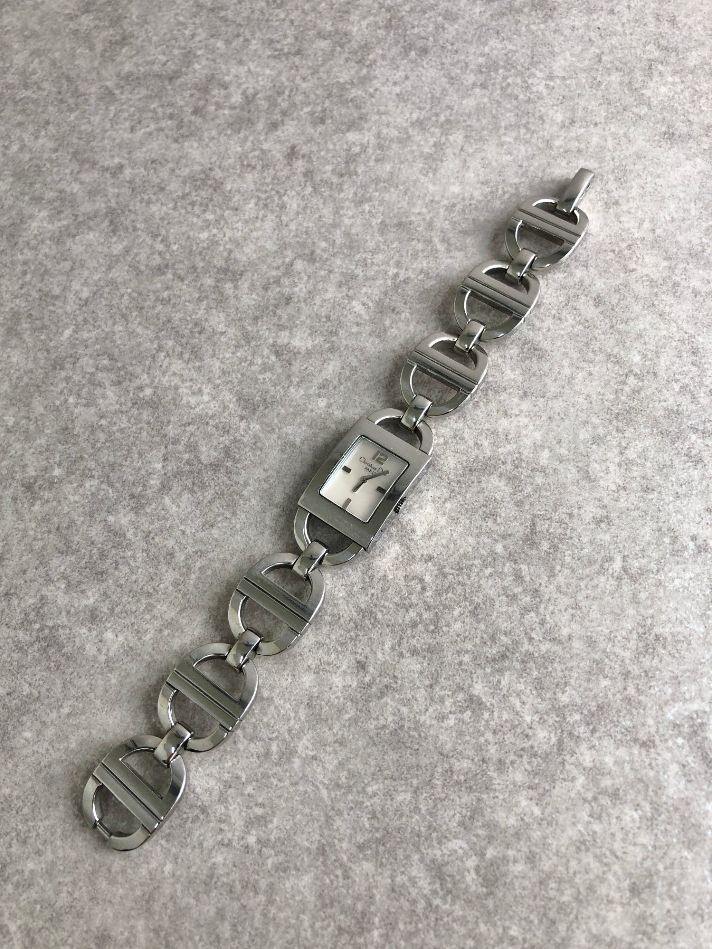 Christian Dior Quartz Watch Silver Vintage cua7kz