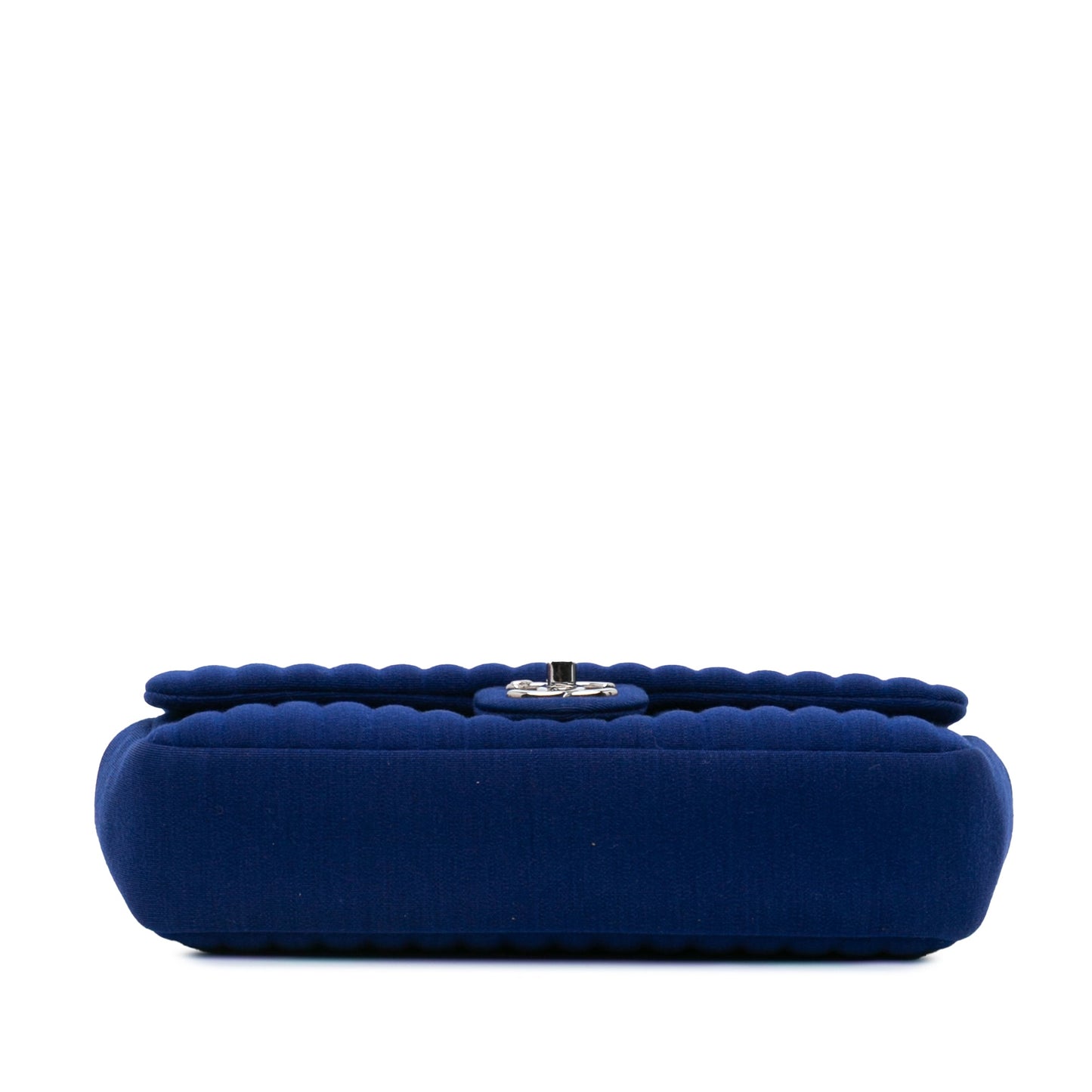 Blue Chanel Medium Vertical Quilted Jersey Chain Flap Shoulder Bag